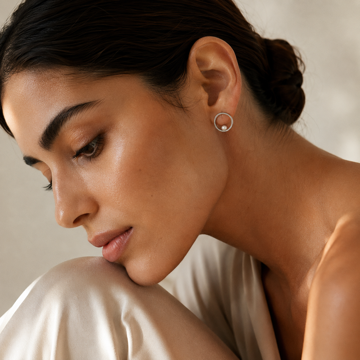 Silver Earrings with Freshwater Pearls