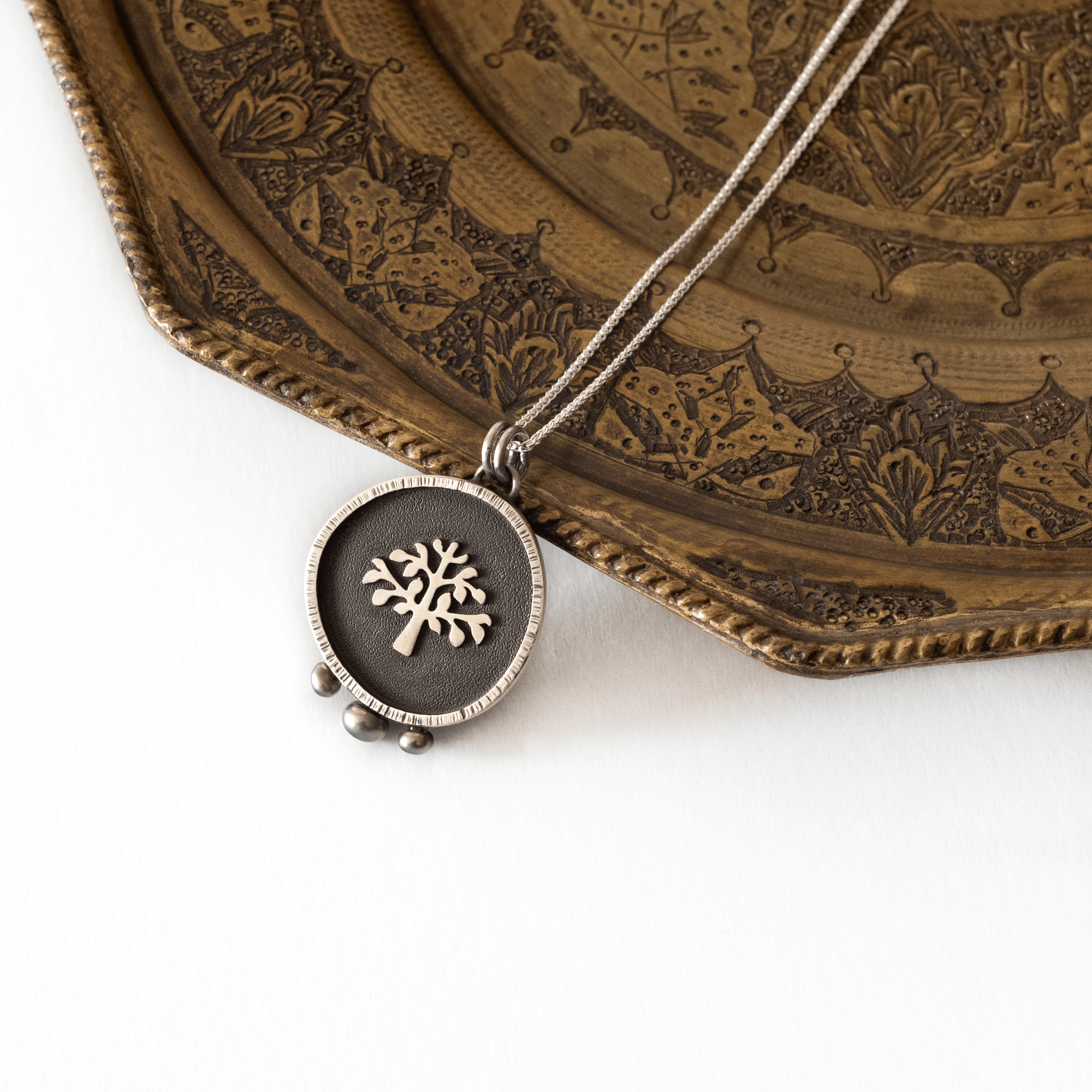Tree of Life Necklace with Dark Pearls - Necklace - Kia Concept Store