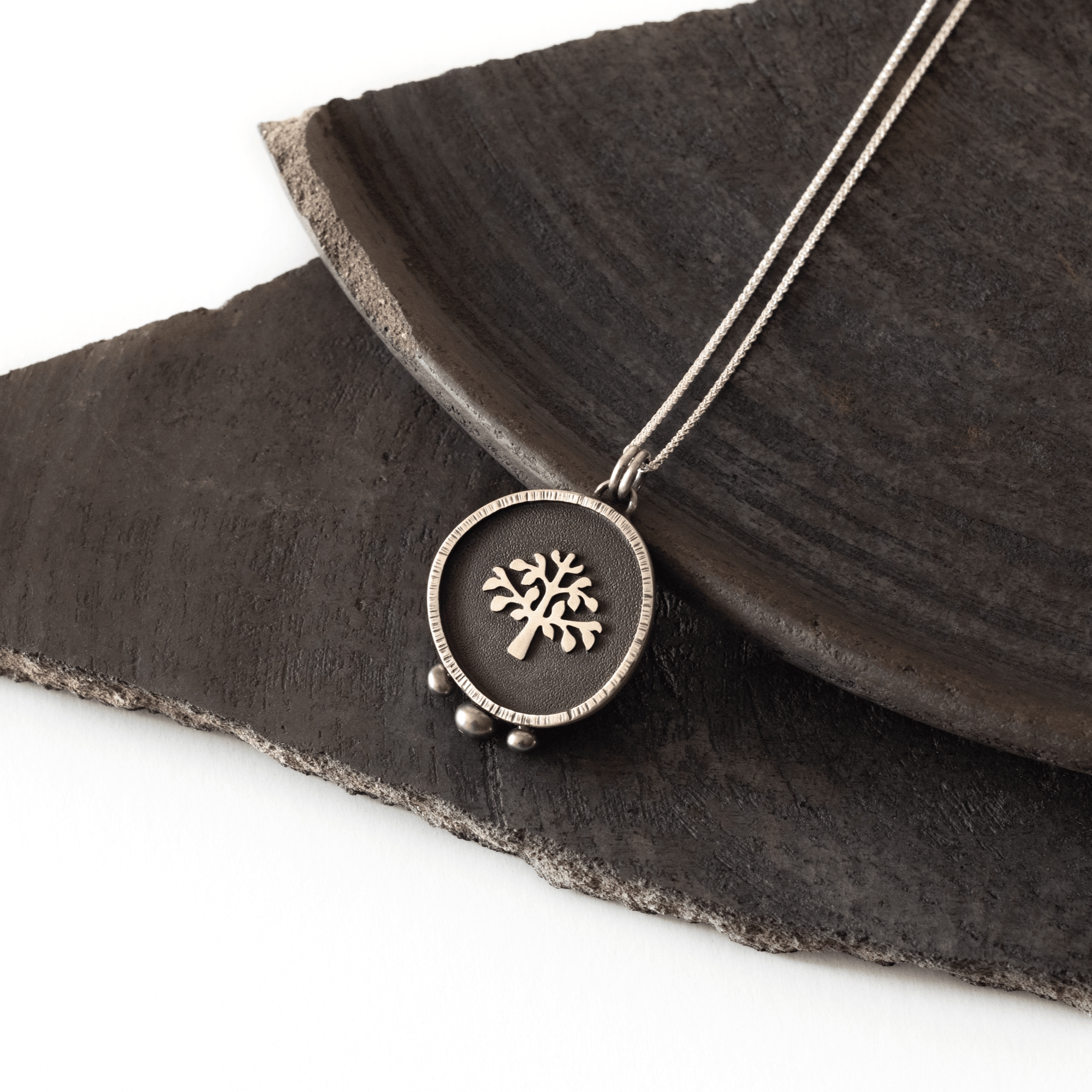 Tree of Life Necklace with Dark Pearls - Necklace - Kia Concept Store