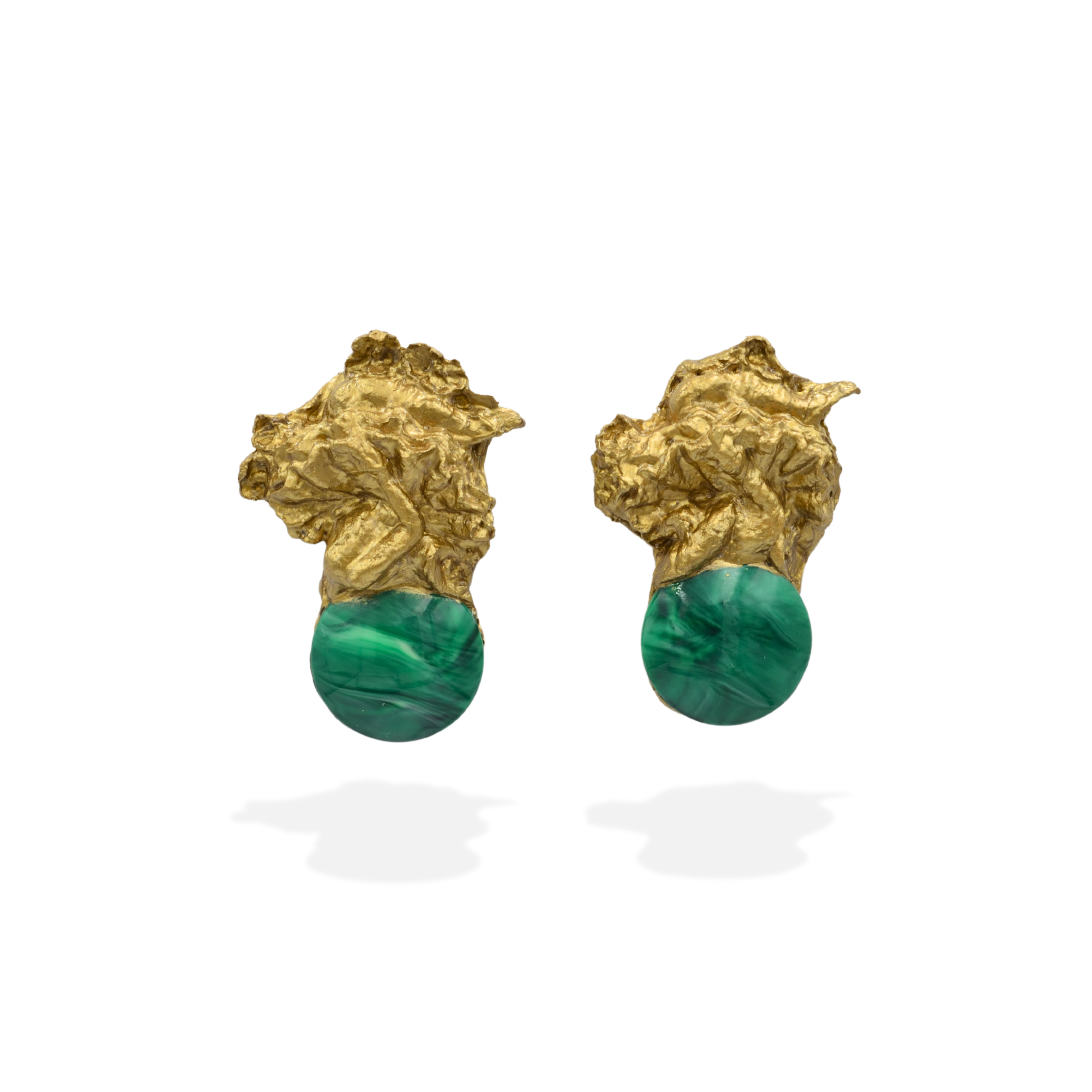 Verdant Flow Earrings - papier-mâché earrings by Kia Concept