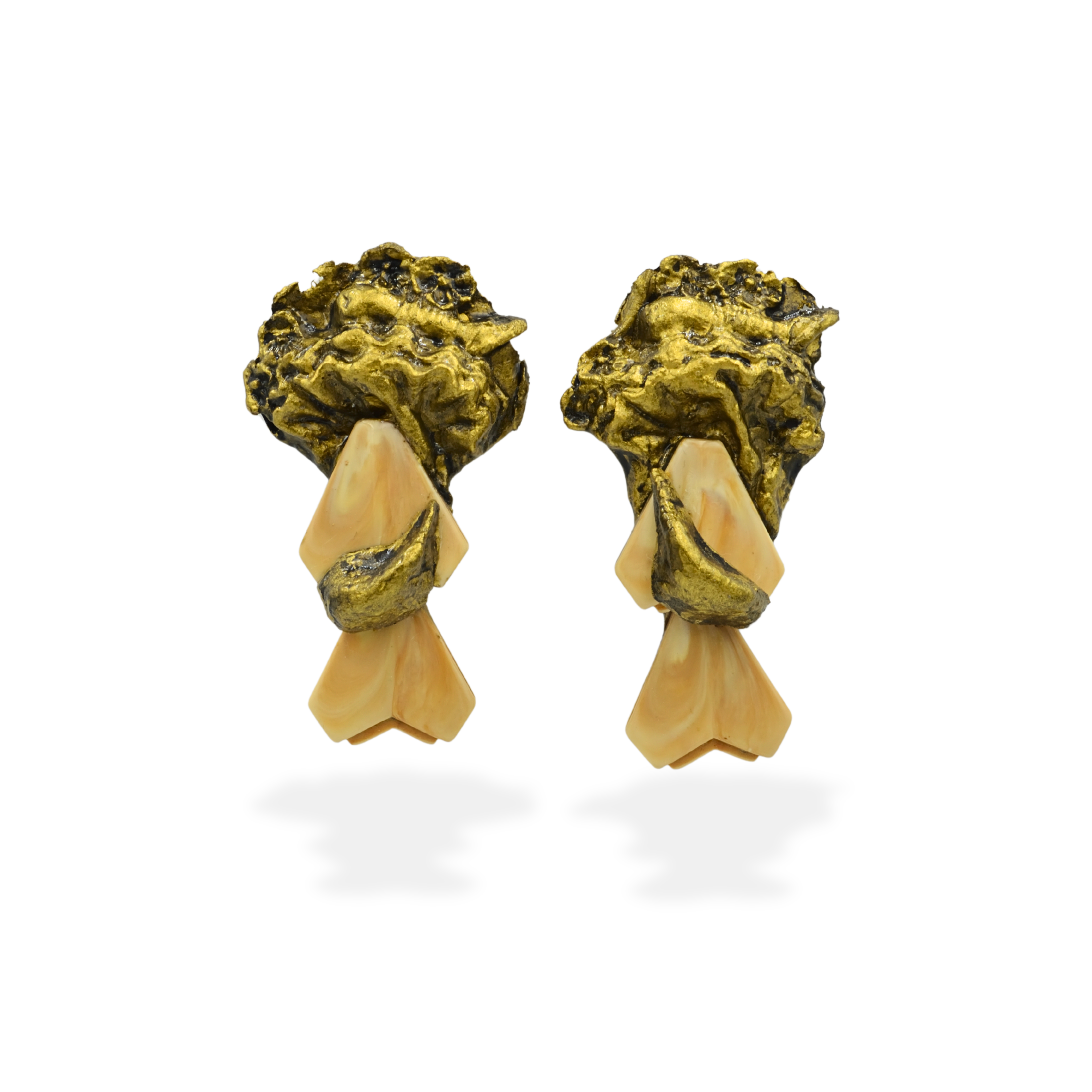 Canyon Wrap Earrings - papier-mâché earrings by Kia Concept