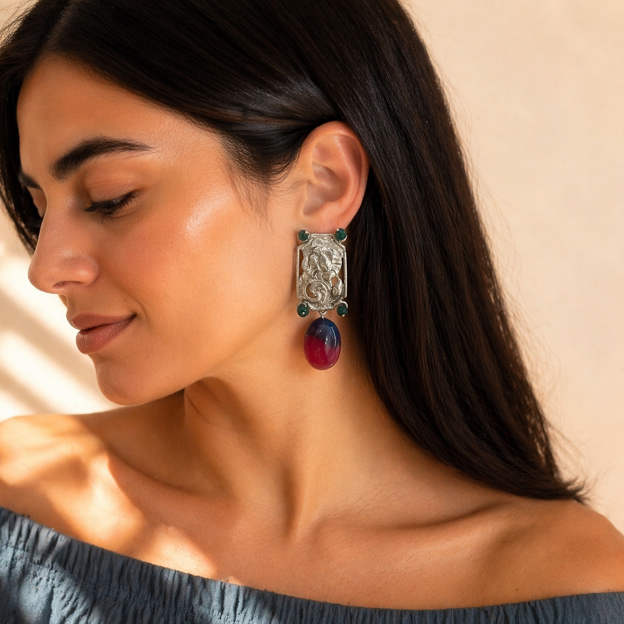 Verdant Flame Earrings