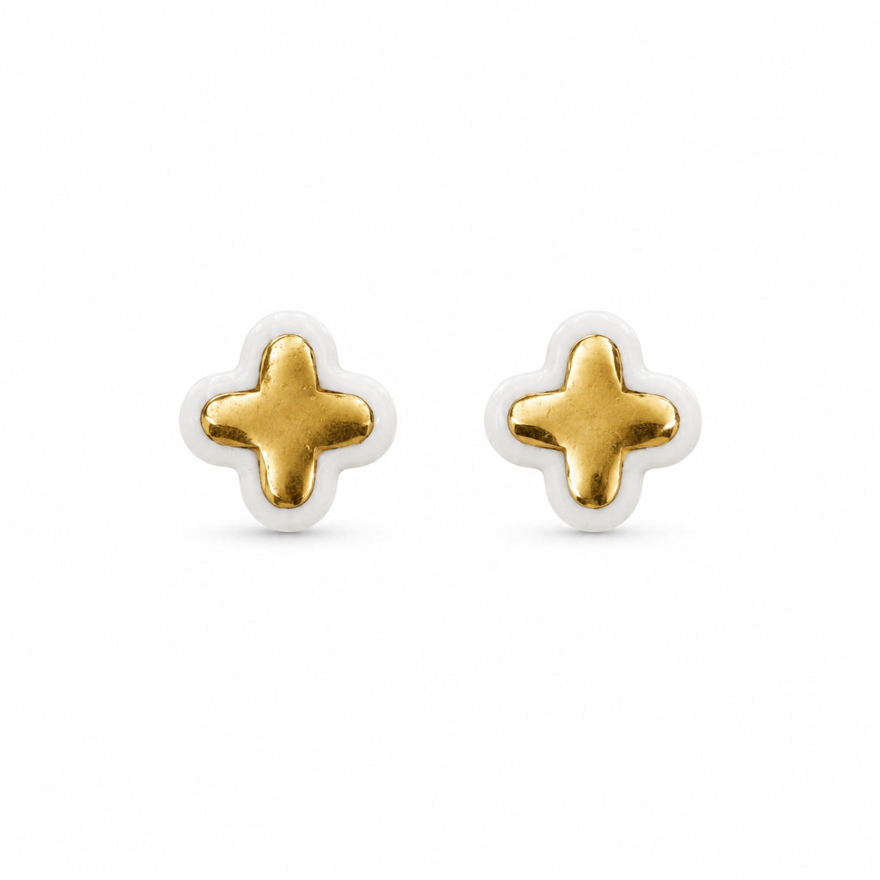 Vienna Gold Ceramic Studs