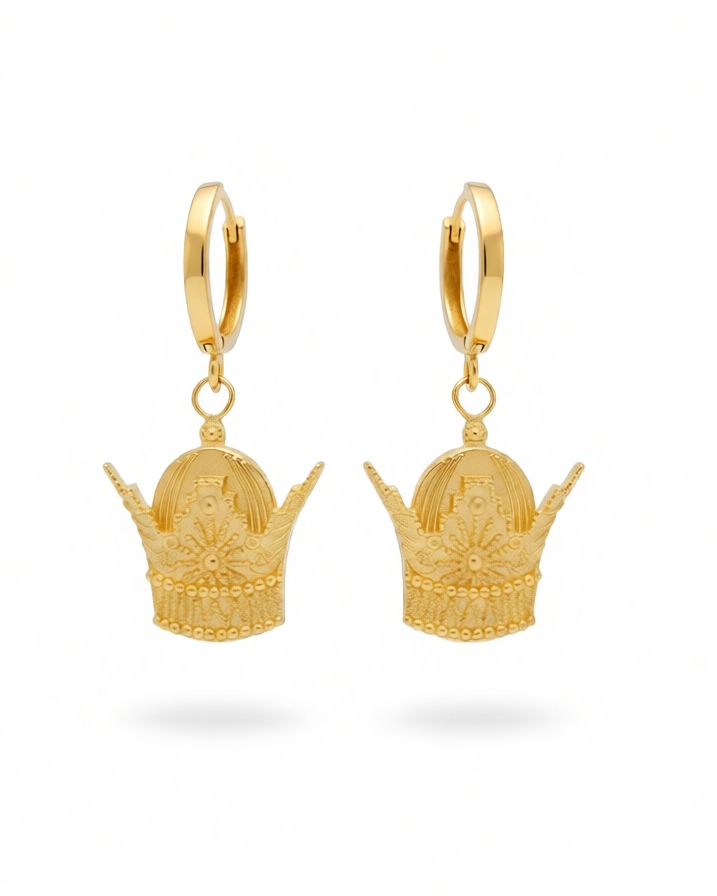 Royal Crown Drop Earrings