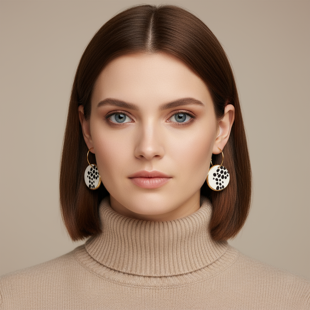 Dalmatian Dots Hoops - Earrings - Kia Concept Store