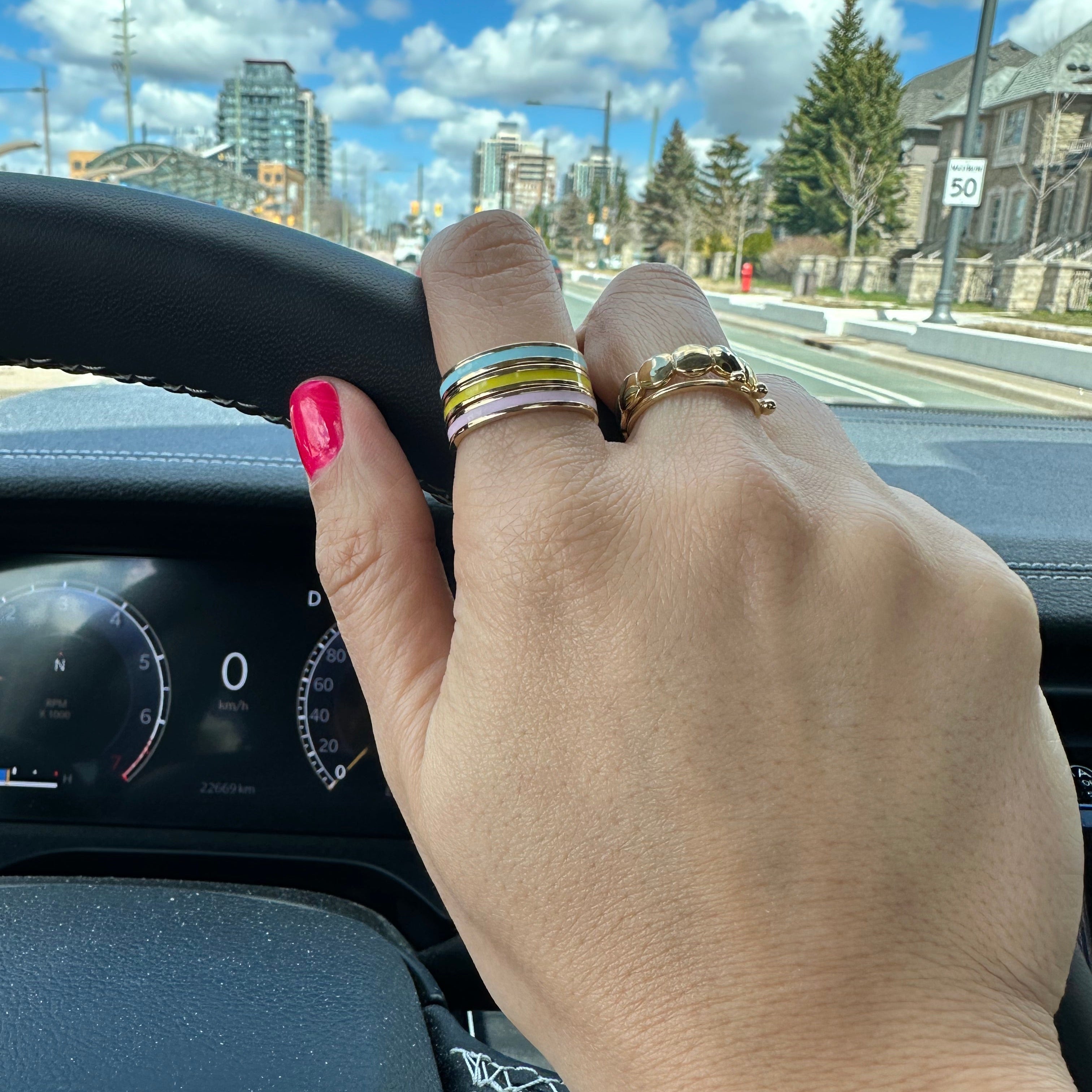 Enamel Glow Rings - Ring - Kia Concept Store