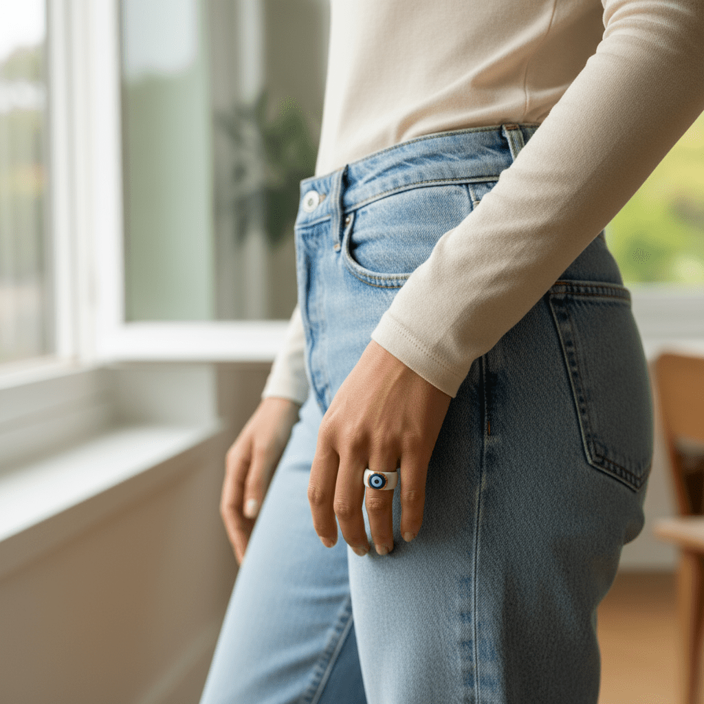 Evil Eye Harmony Ceramic Ring - Ring - Kia Concept Store