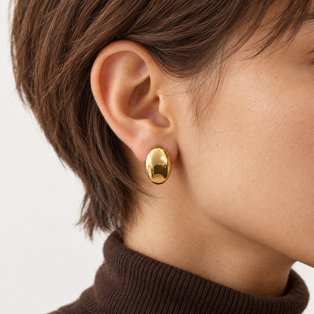 Sculpted Oval Earrings