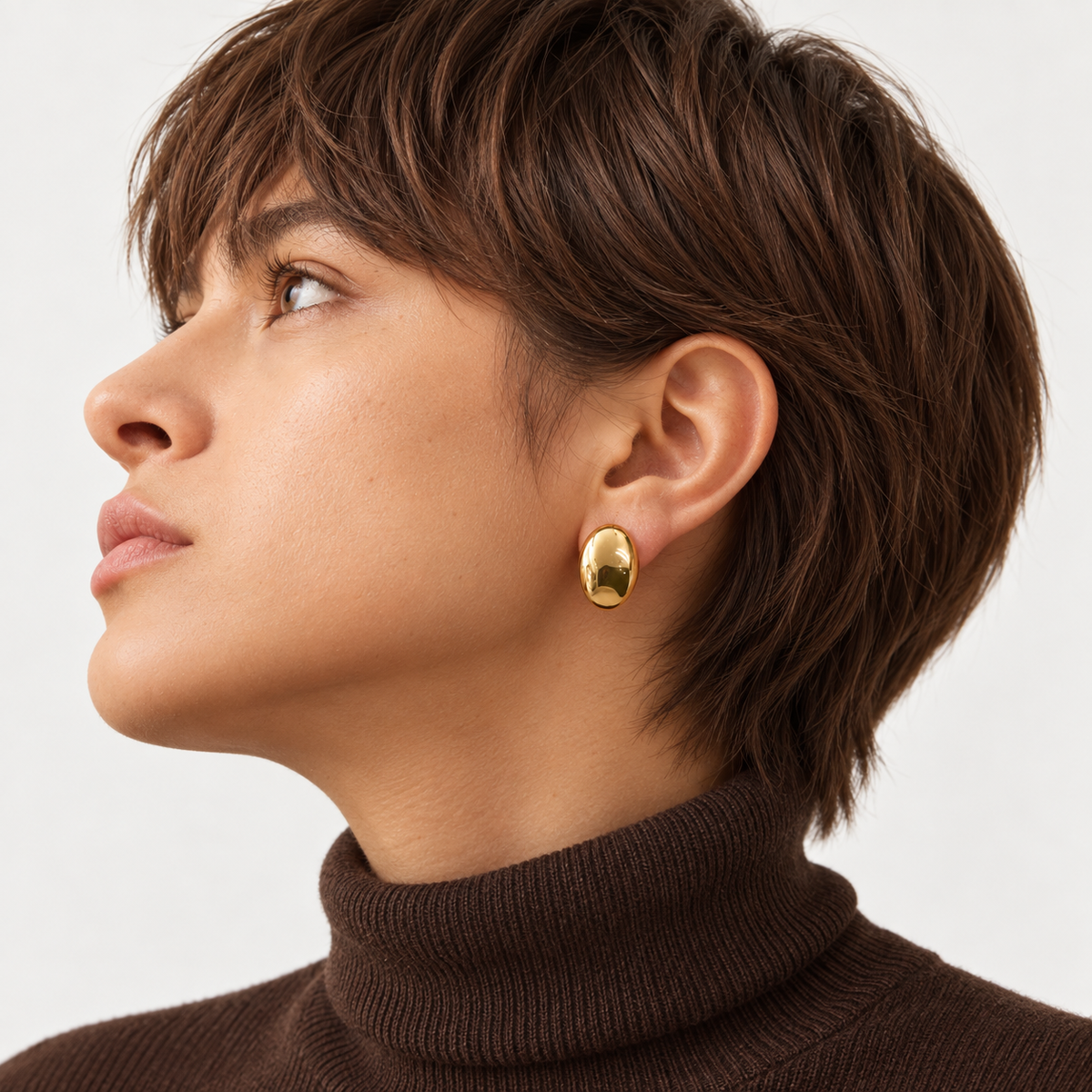 Sculpted Oval Earrings