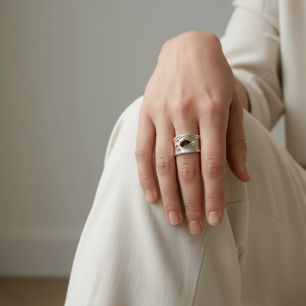 Forest Dew Silver Ring - Ring - Kia Concept Store