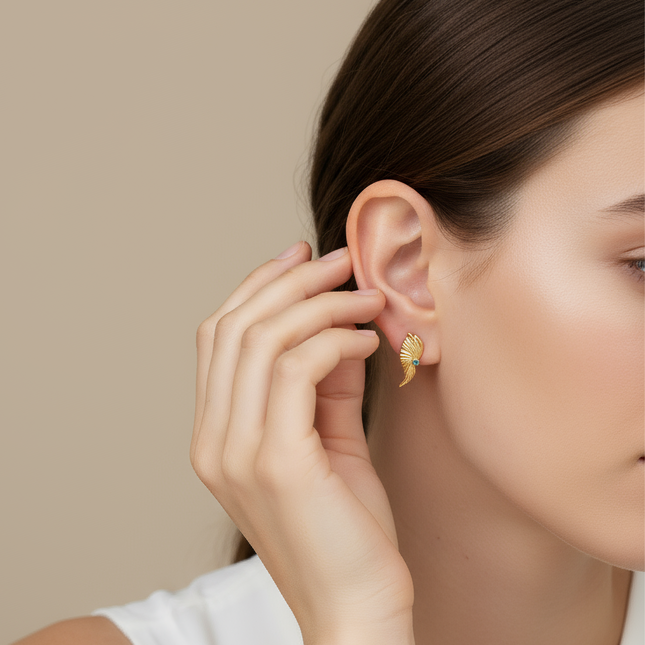 Golden Wings Earrings - Earrings - Kia Concept Store