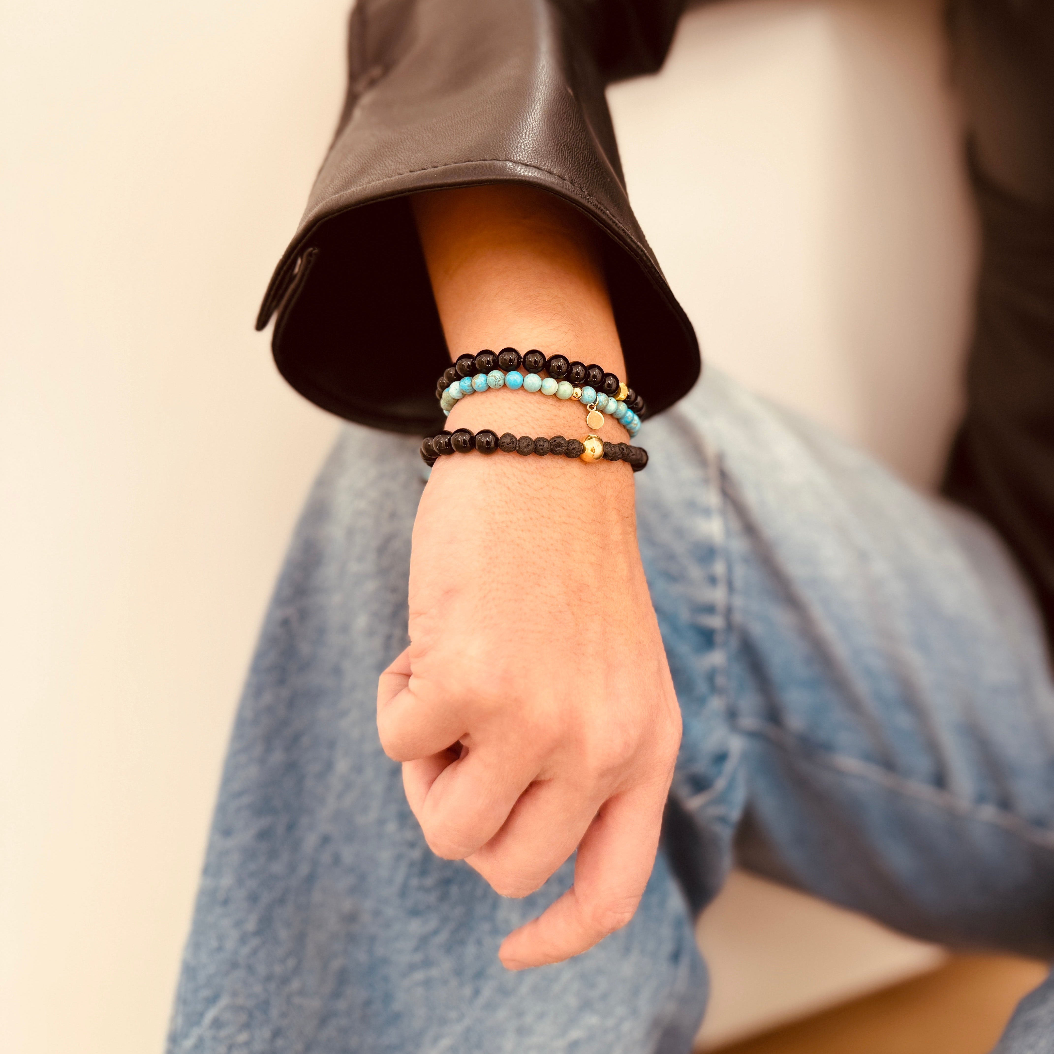 Midnight Balance Beads Bracelet - Bracelet - Kia Concept Store