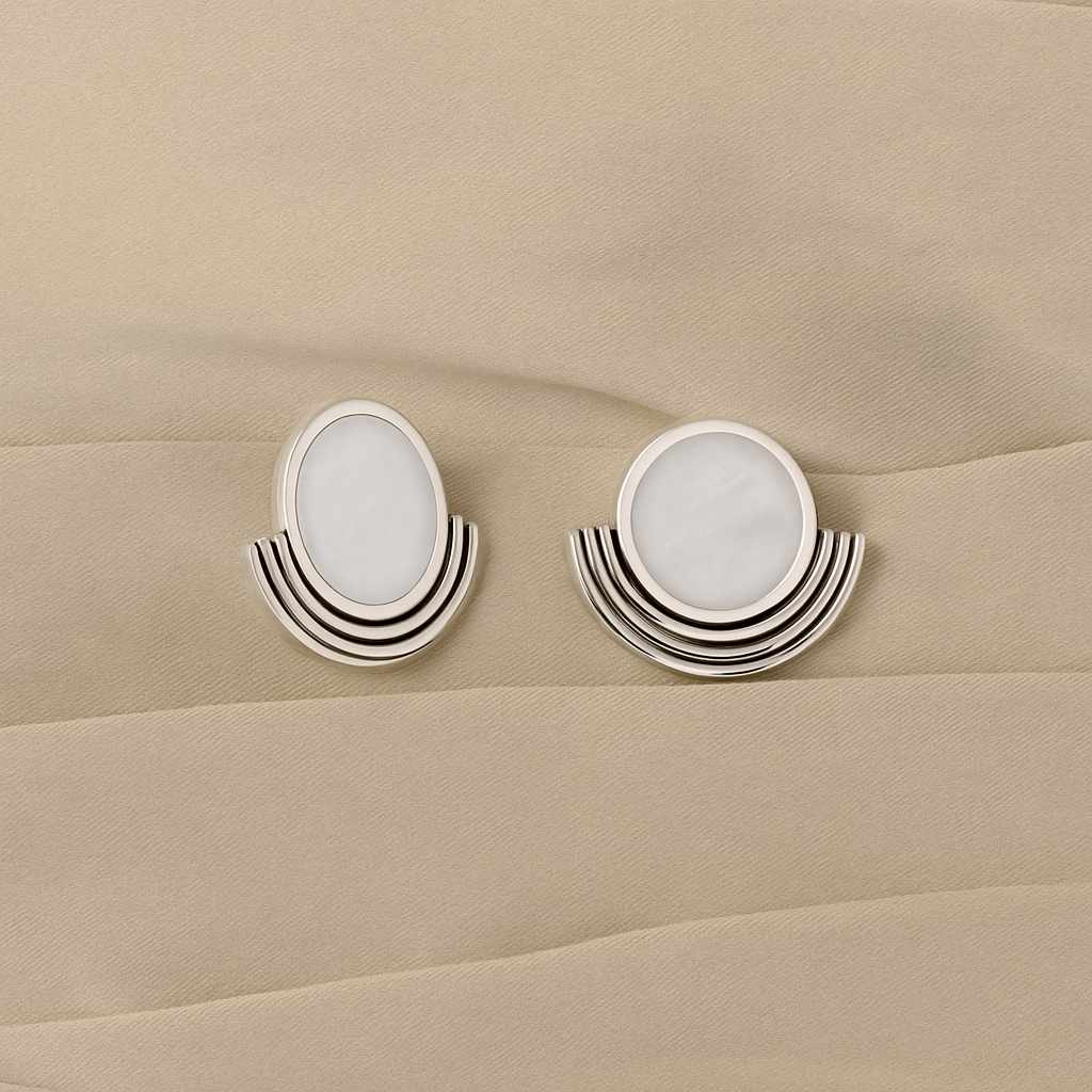 Moonrise Silver Studs - Earrings - Kia Concept Store