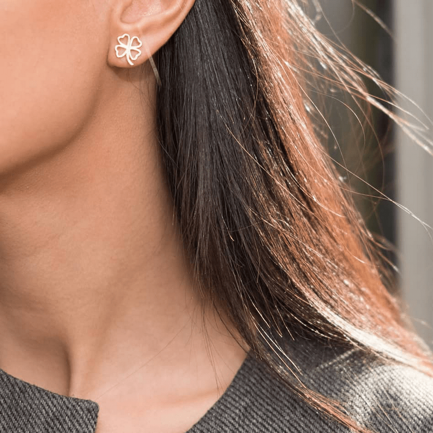 Heart Clover Studs - Earrings - Kia Concept Store