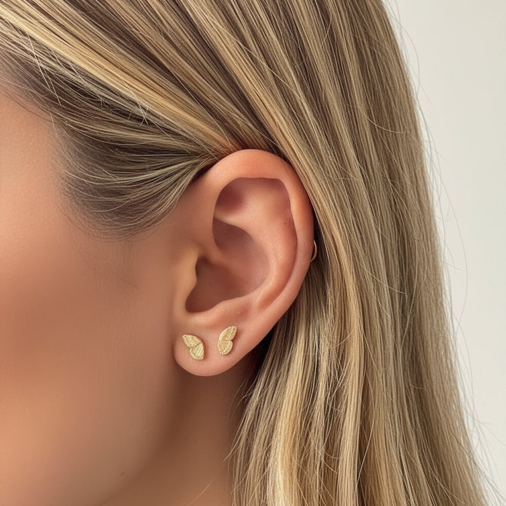 Butterfly Wing Stud Earrings - Earrings - Kia Concept Store