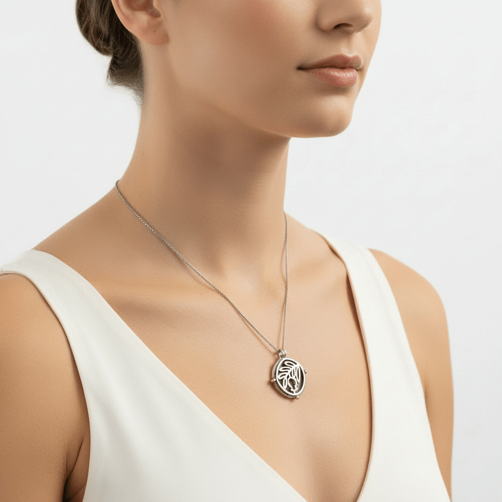 Silver Pomegranate Necklace - Necklace - Kia Concept Store