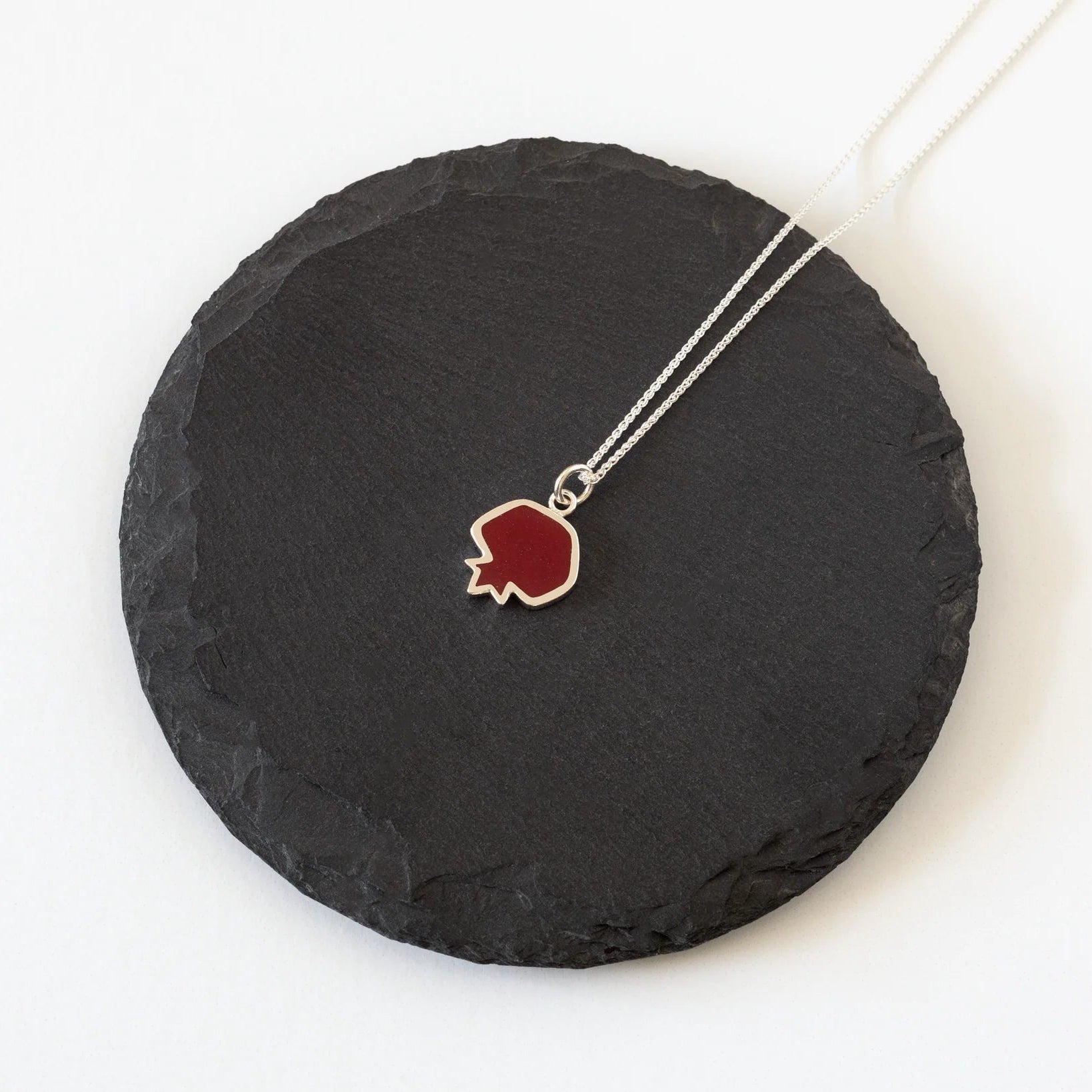 Silver & Resin Pomegranate Necklace
