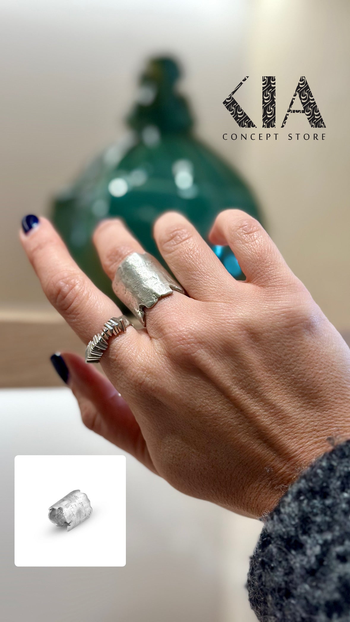 Raw Edge Silver Ring