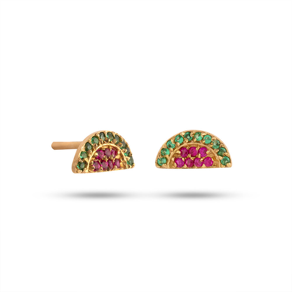 CZ Watermelon Stud Earrings