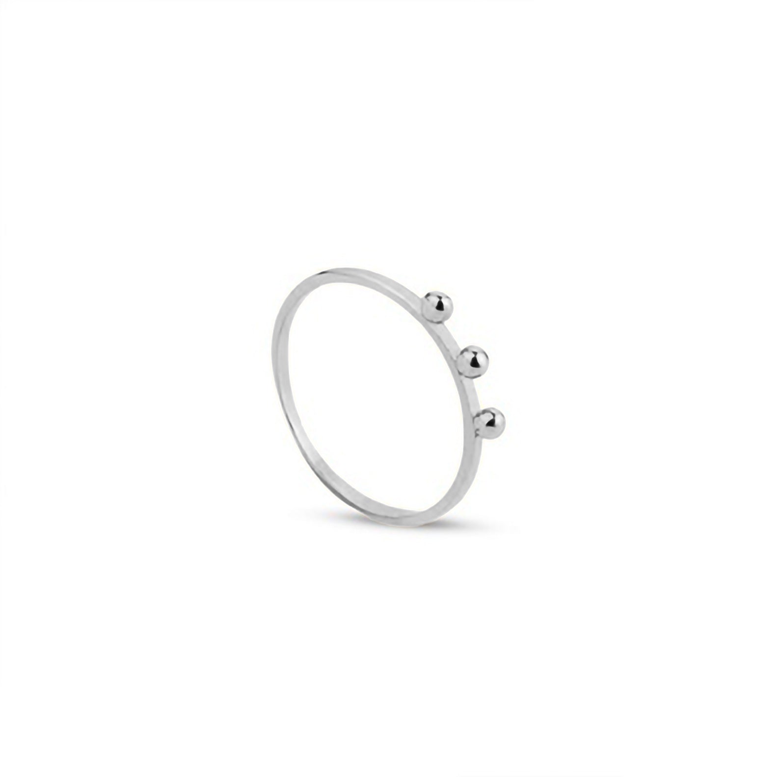 Trio Dot Silver Ring