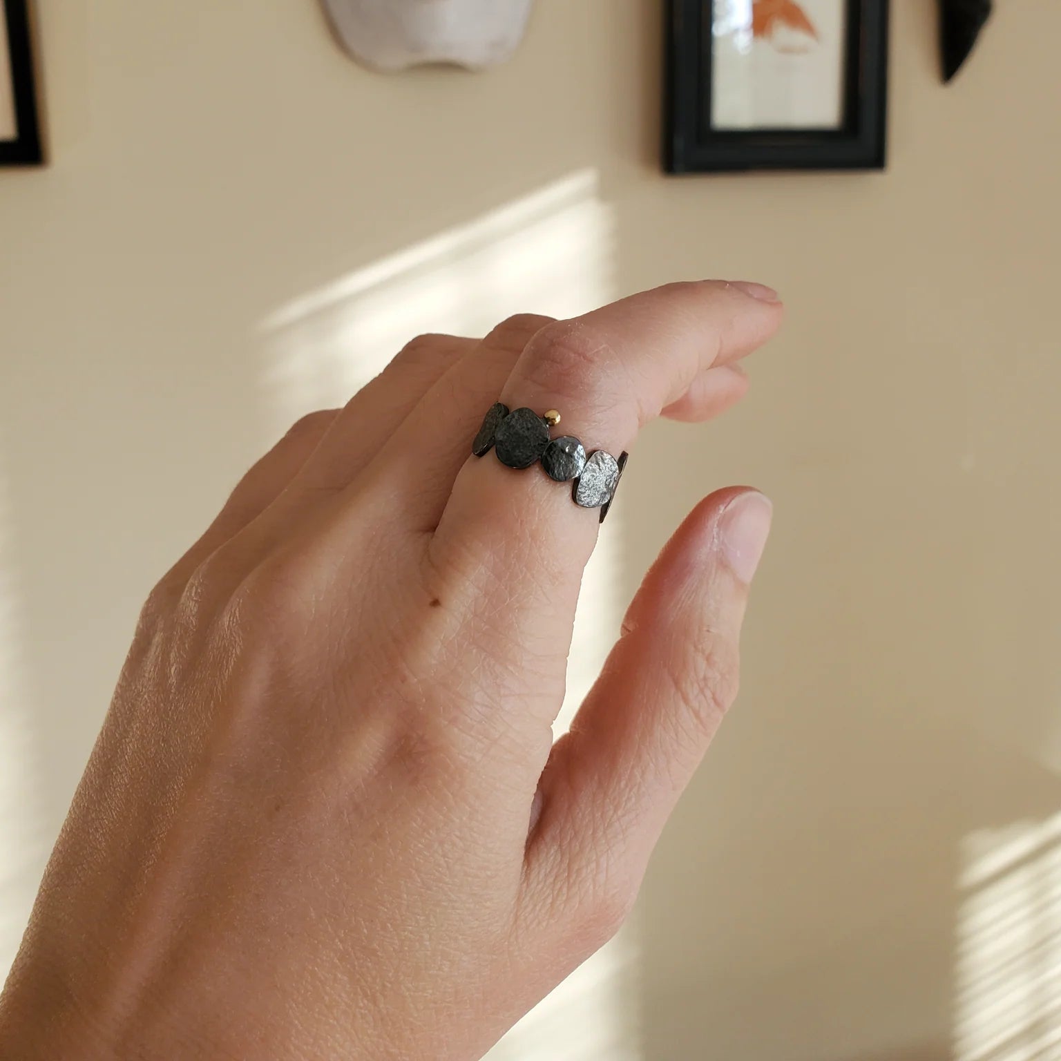 Rustic Modern Sterling Silver Ring