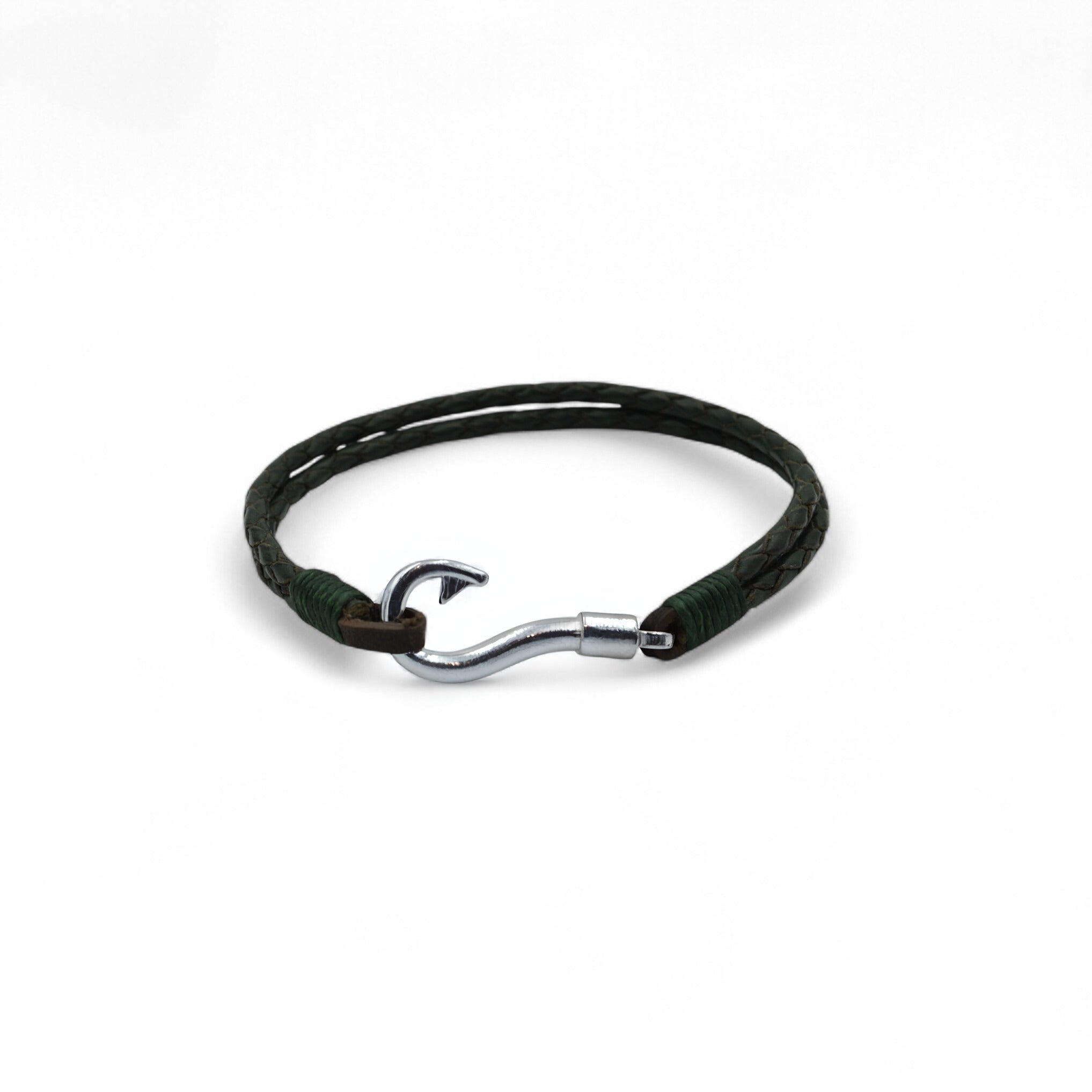 Braided Leather Hook Bracelet