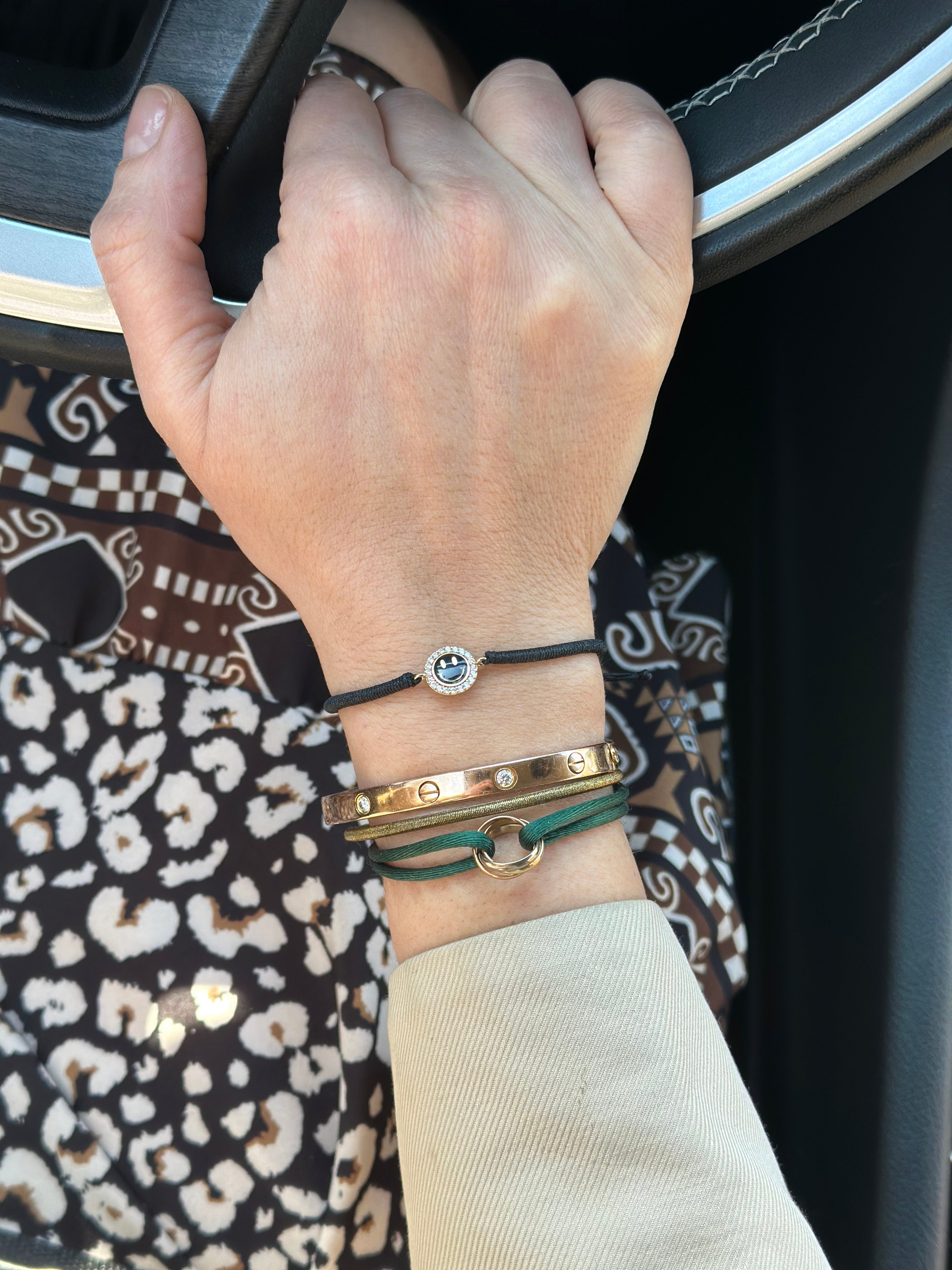 Happy Face Braided Bracelet
