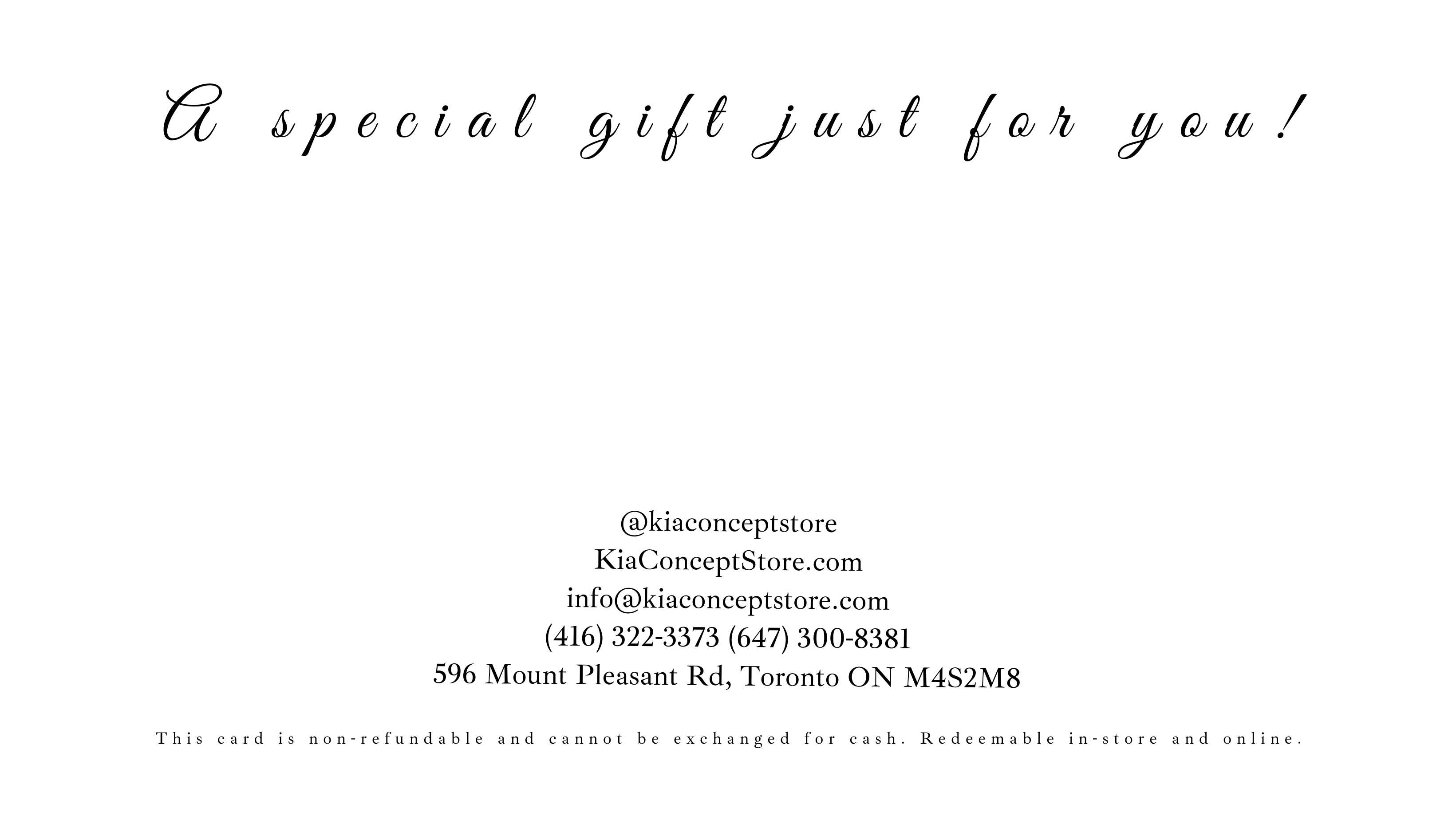 Kia Concept Store Gift Card