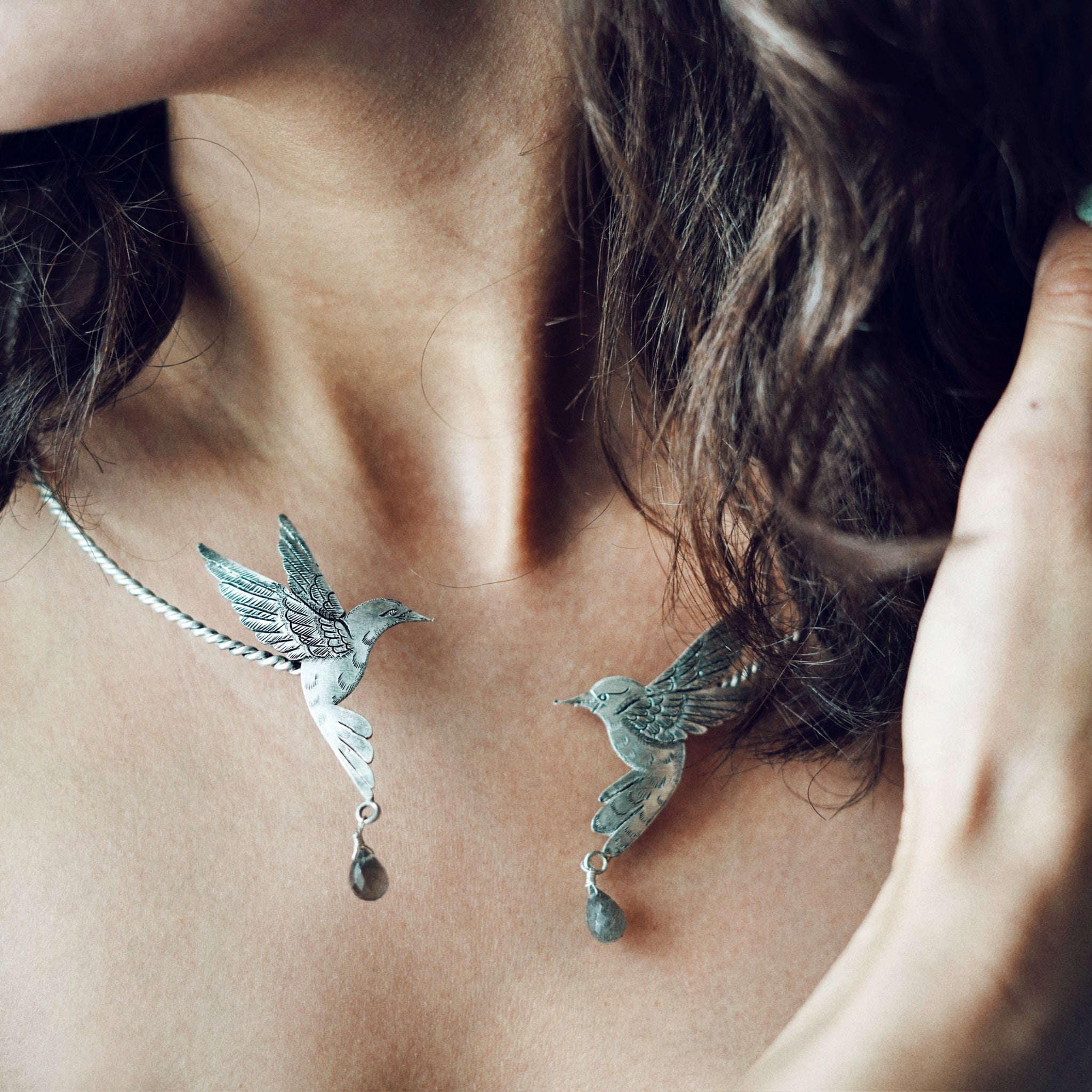 Silver Wings of Freedom Necklace