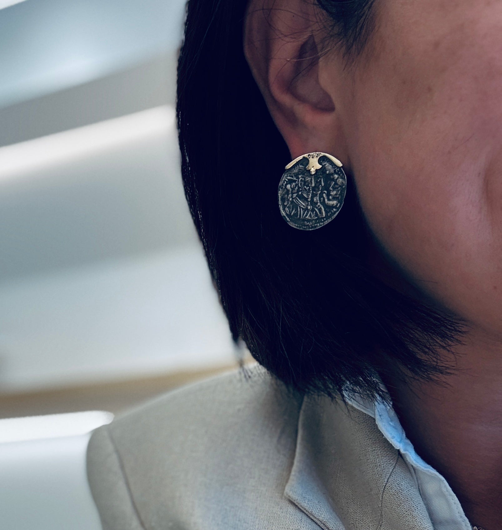 Ancient Coin Earrings