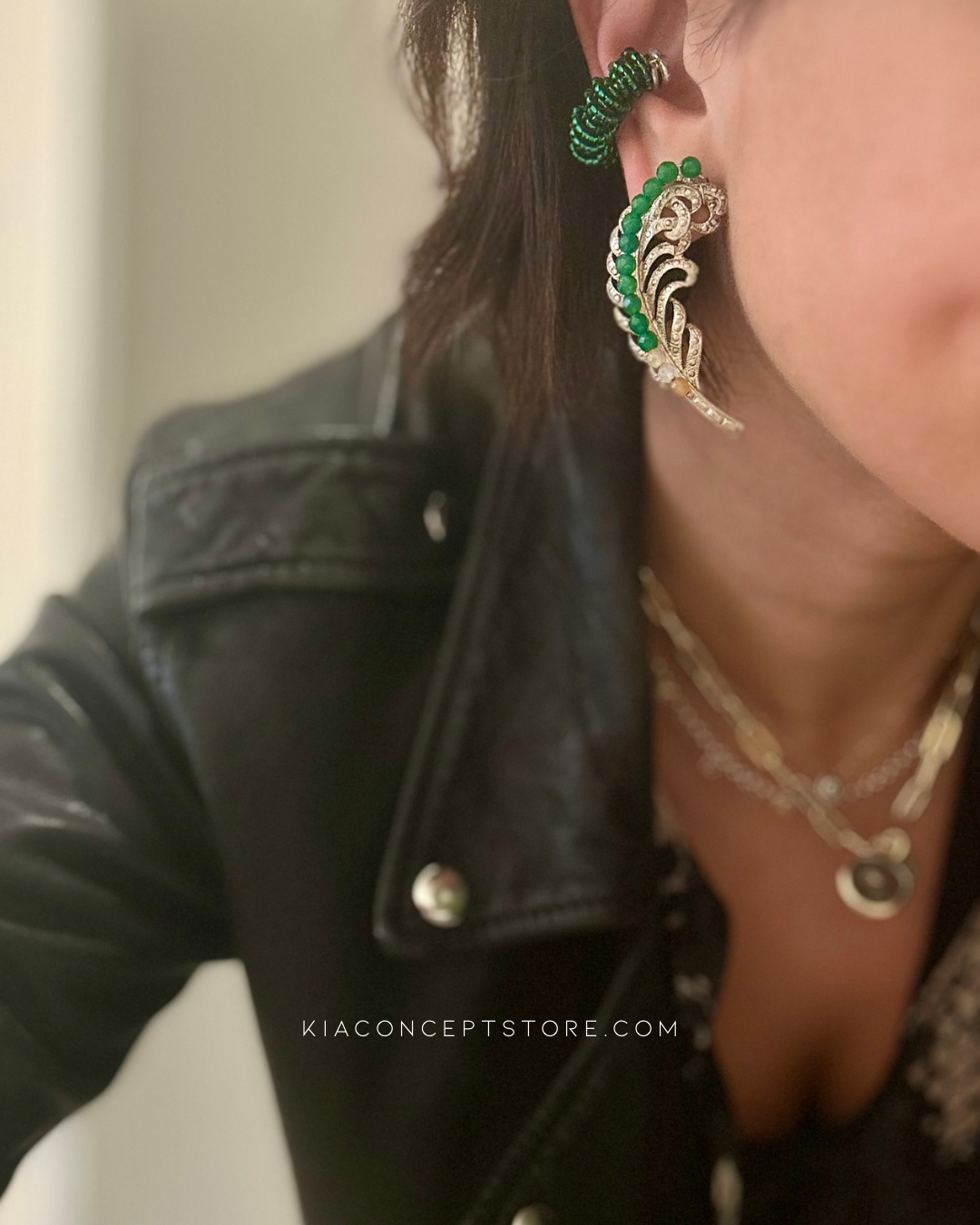 Verdant Feather Earrings