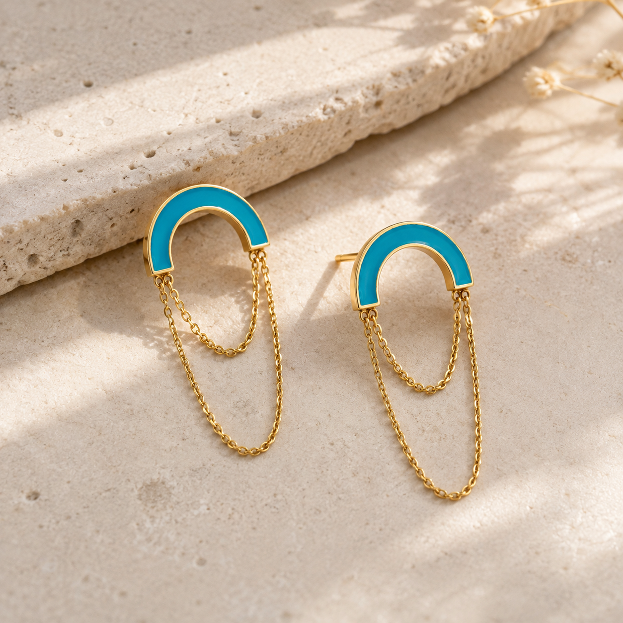 Arc Enamel Earrings