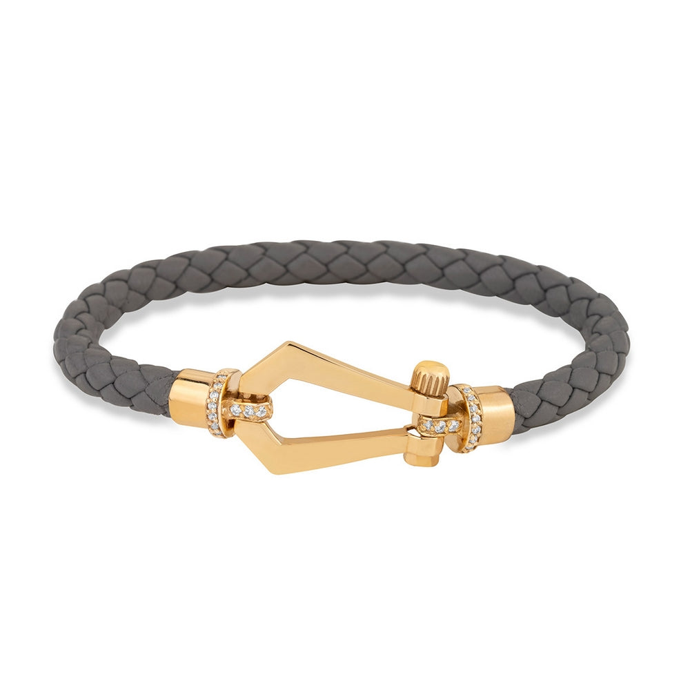 Modern Clasp Leather Bracelet