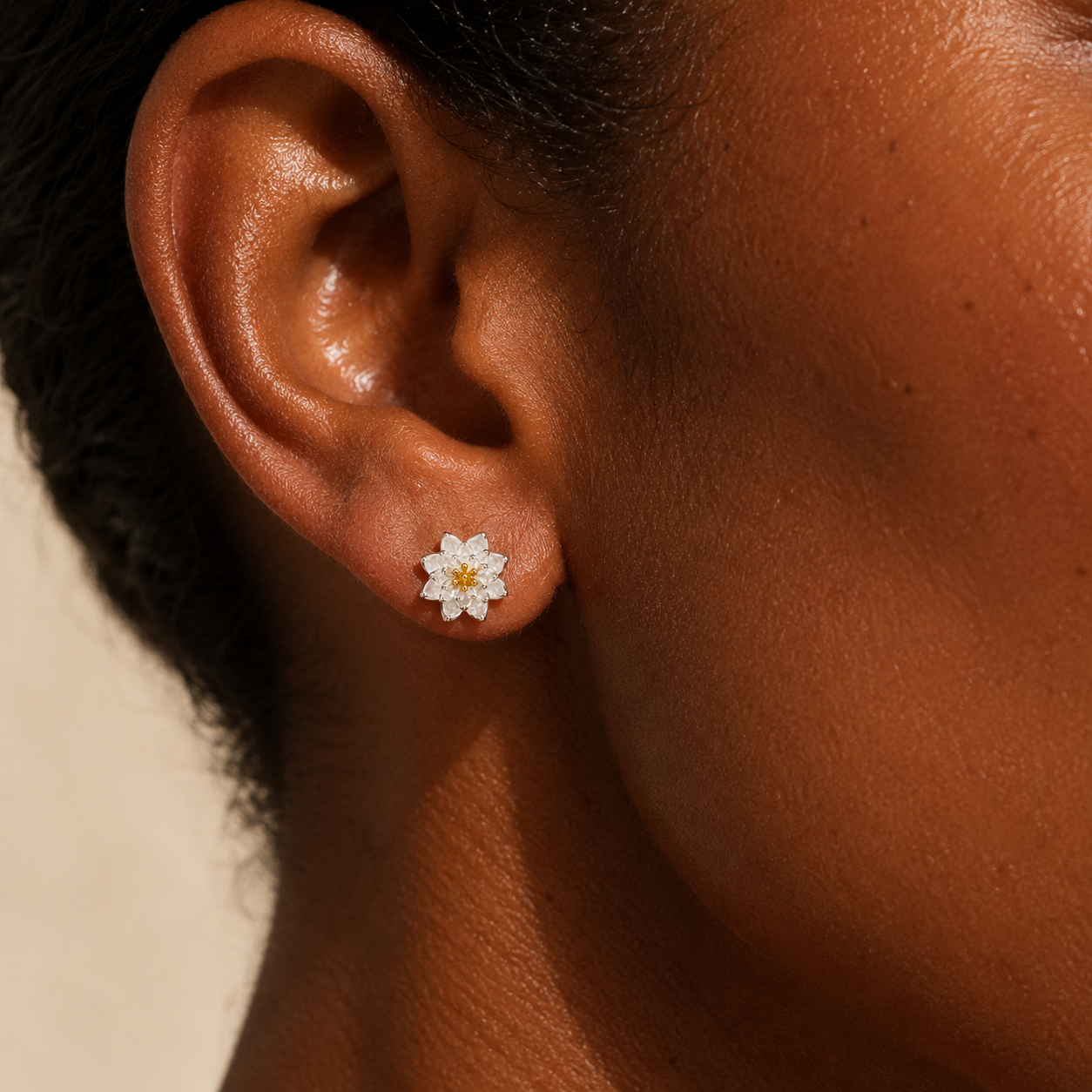 Clous d'oreilles Pétales en fleur