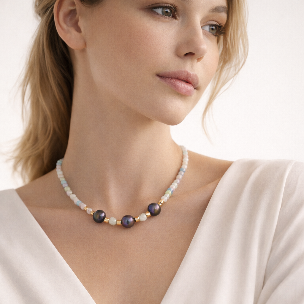 Blue Whisper Pearl Necklace