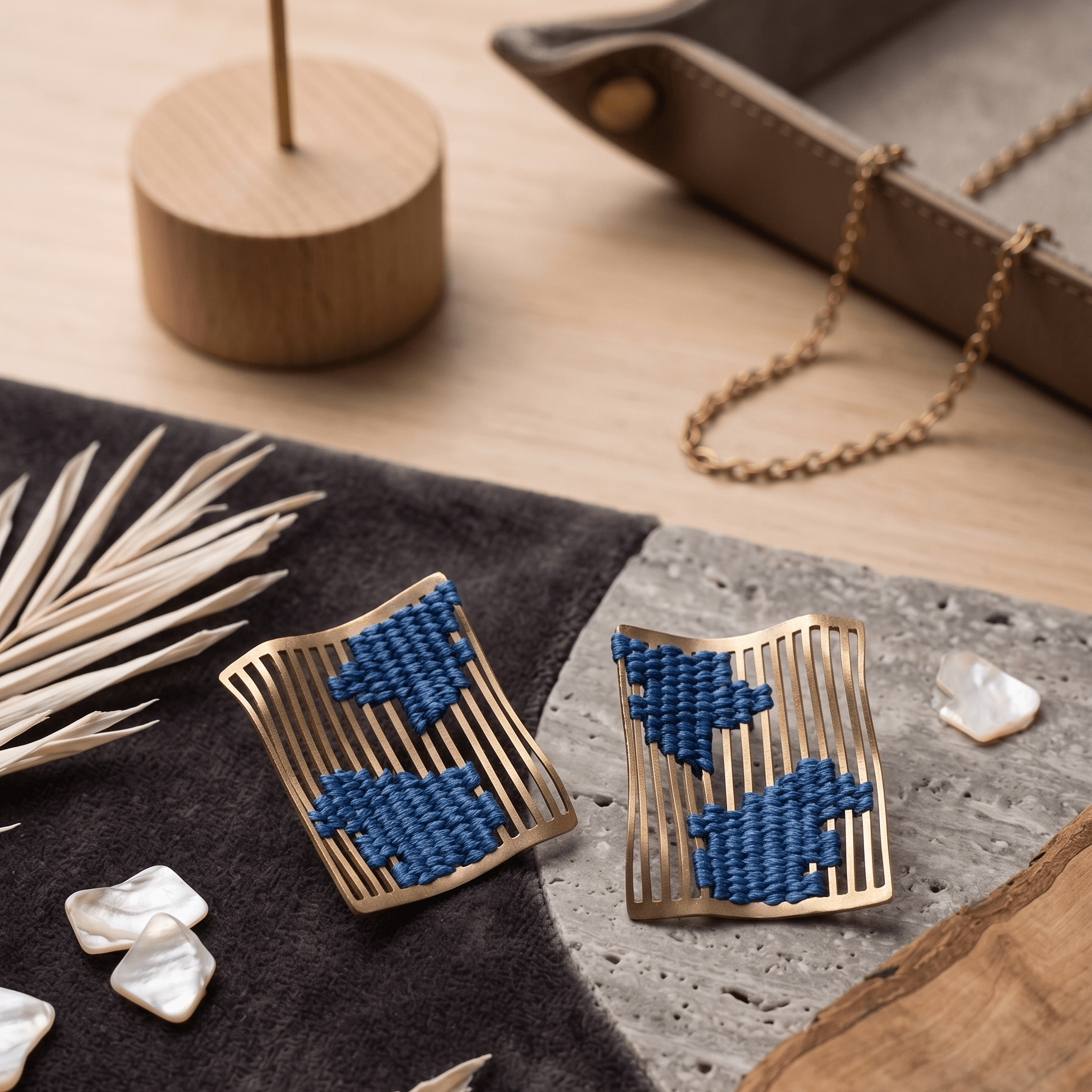 Blue Rhythm Studs - Earrings - Kia Concept Store