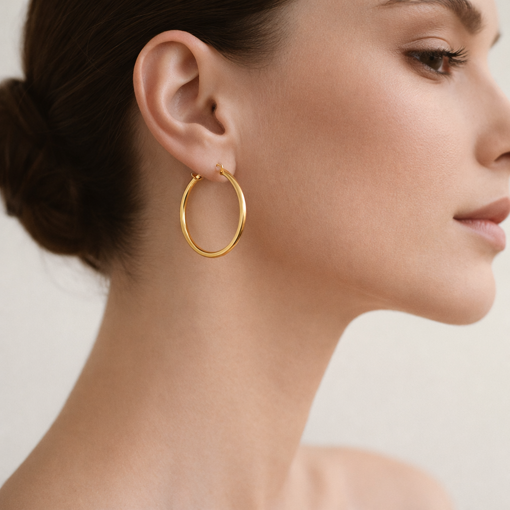 Essential Polished Gold Hoops
