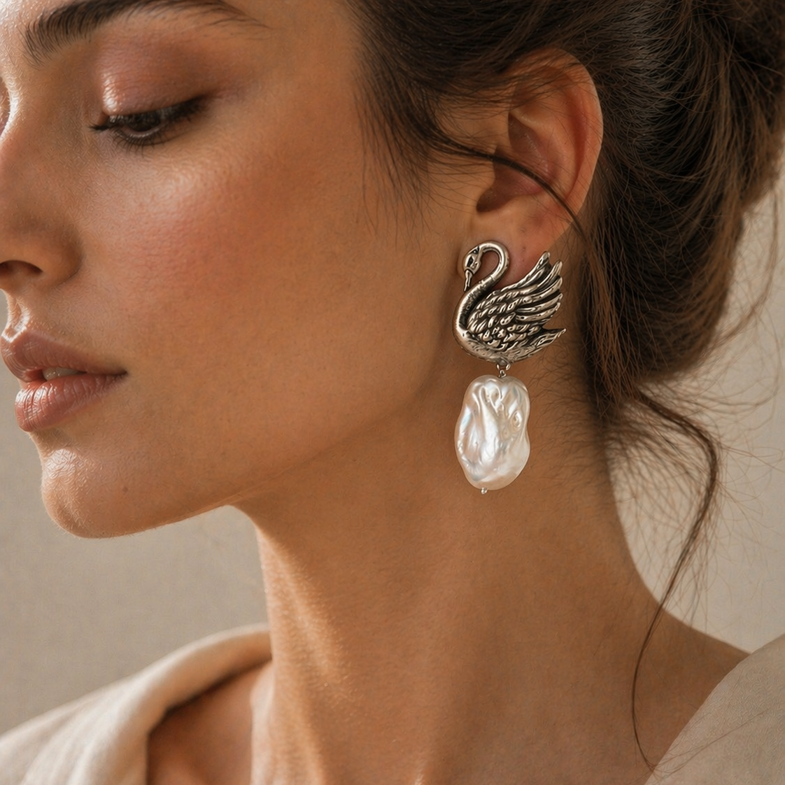 Swan Earrings