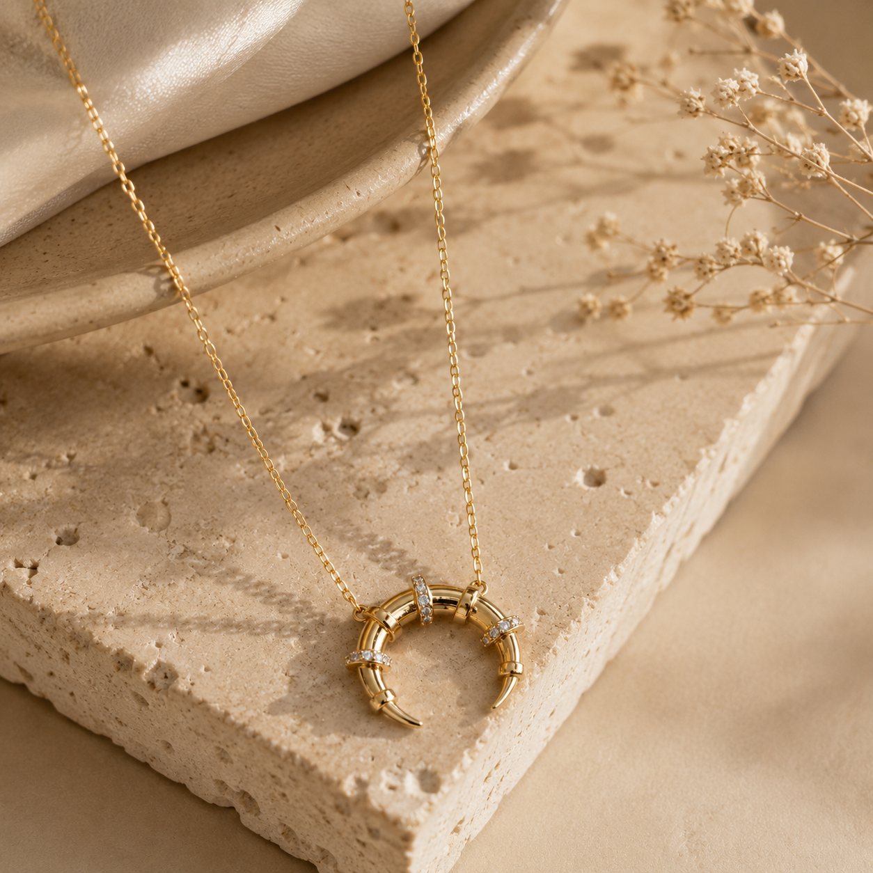 Selene Crescent Necklace