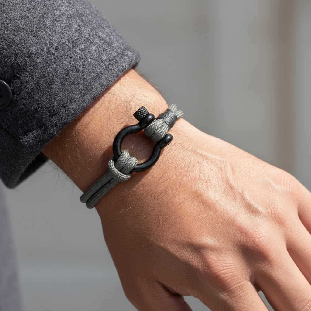 Gray Flip - Lock Bracelet - Bracelet - Kia Concept Store