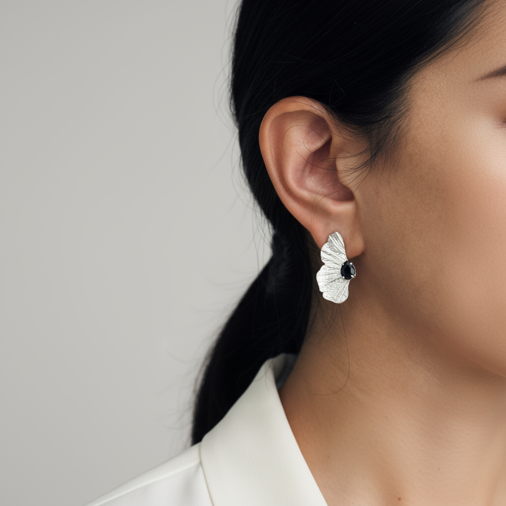 Smoky Quartz Glow Wings - Earrings - Kia Concept Store