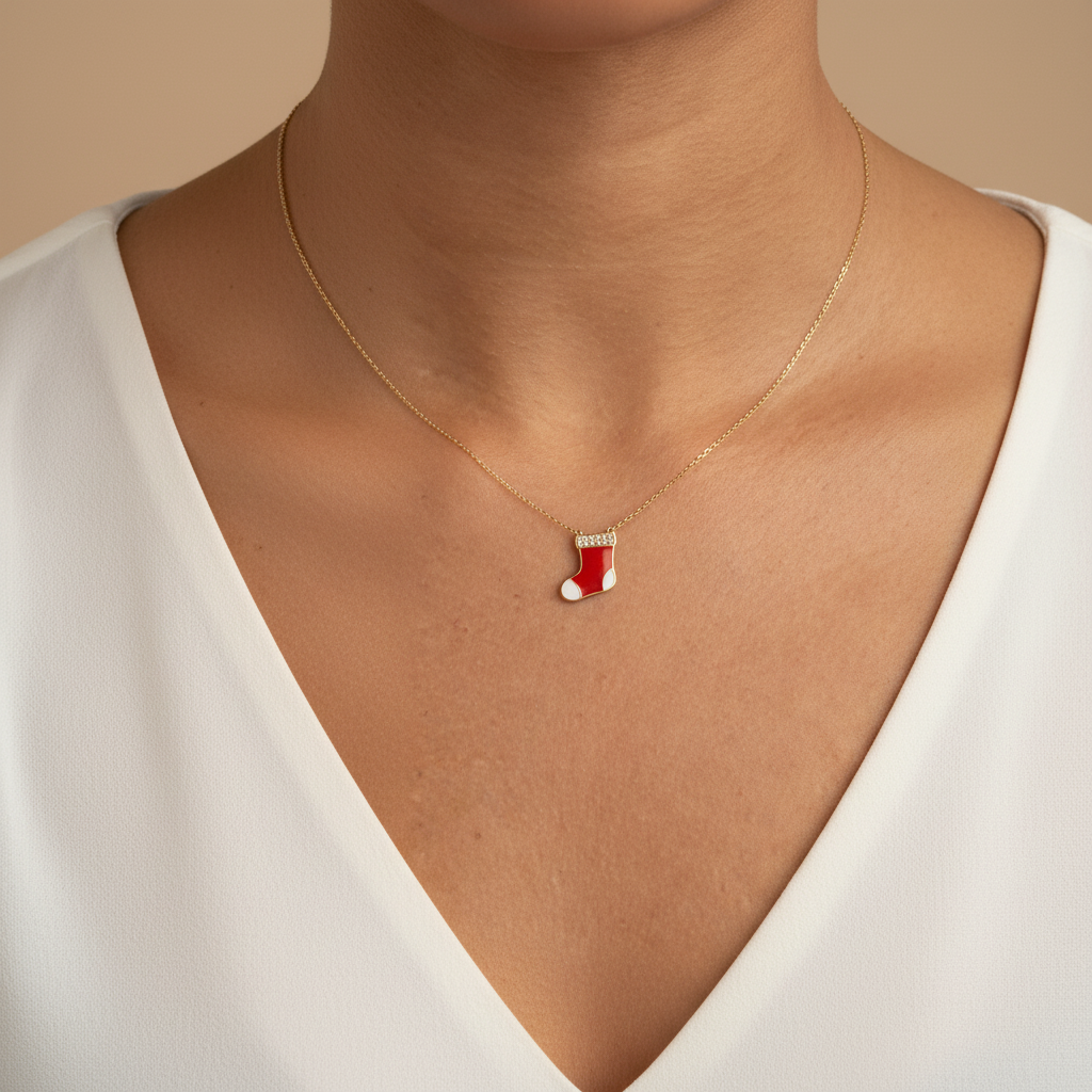 Festive Stocking Necklace - Necklace - Kia Concept Store