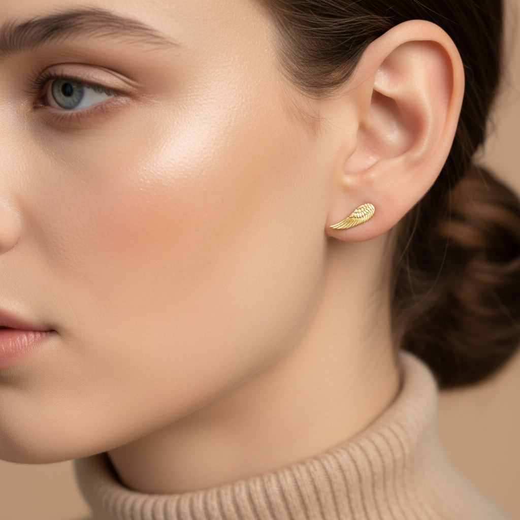 Angel Wing Stud Earrings - Earrings - Kia Concept Store