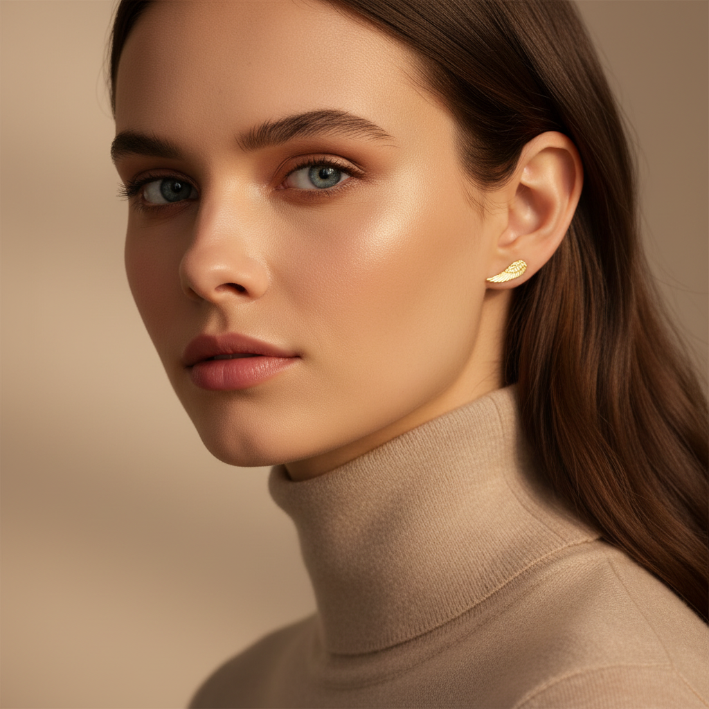 Angel Wing Stud Earrings - Earrings - Kia Concept Store