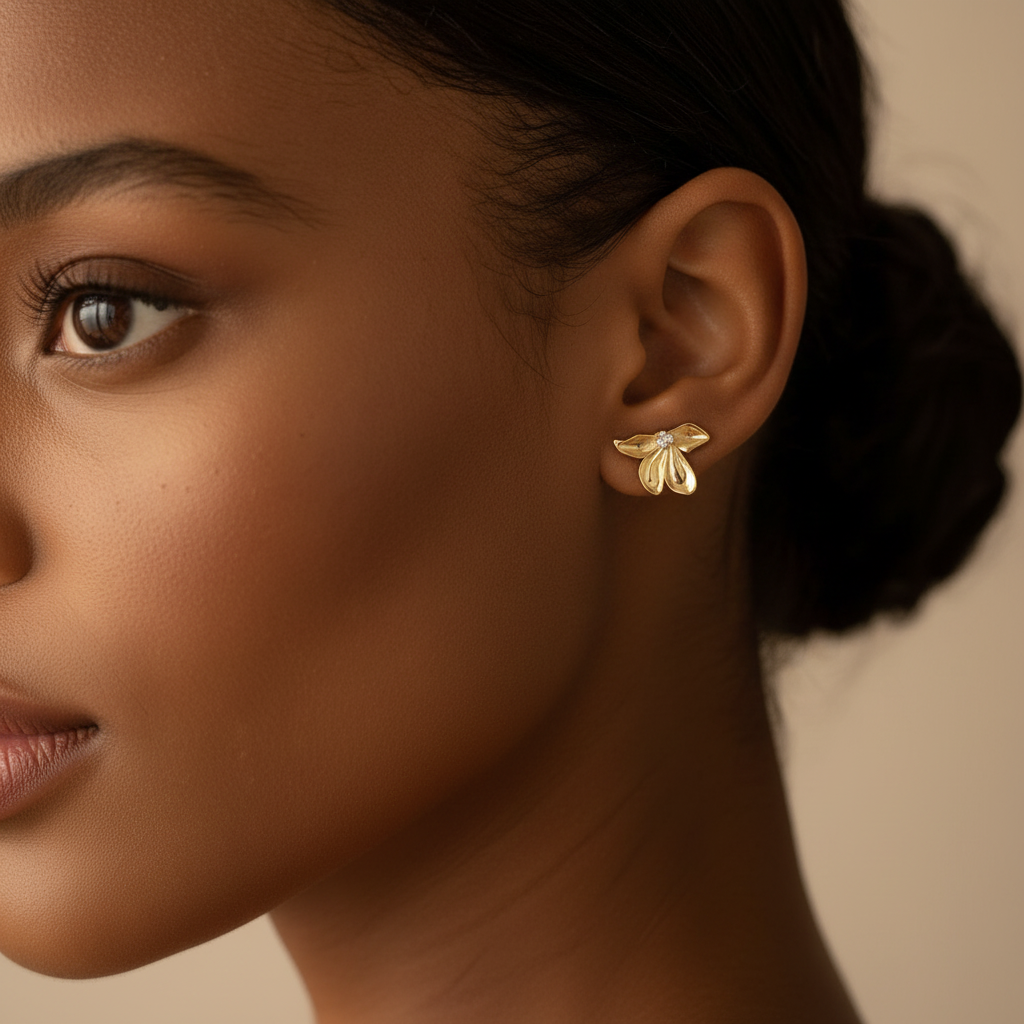 Petal Stud Earrings - Earrings - Kia Concept Store
