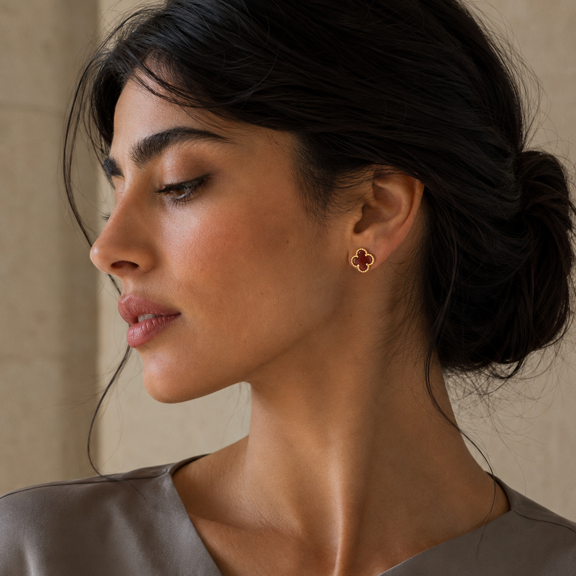 Boucles d'oreilles Trèfle de minuit