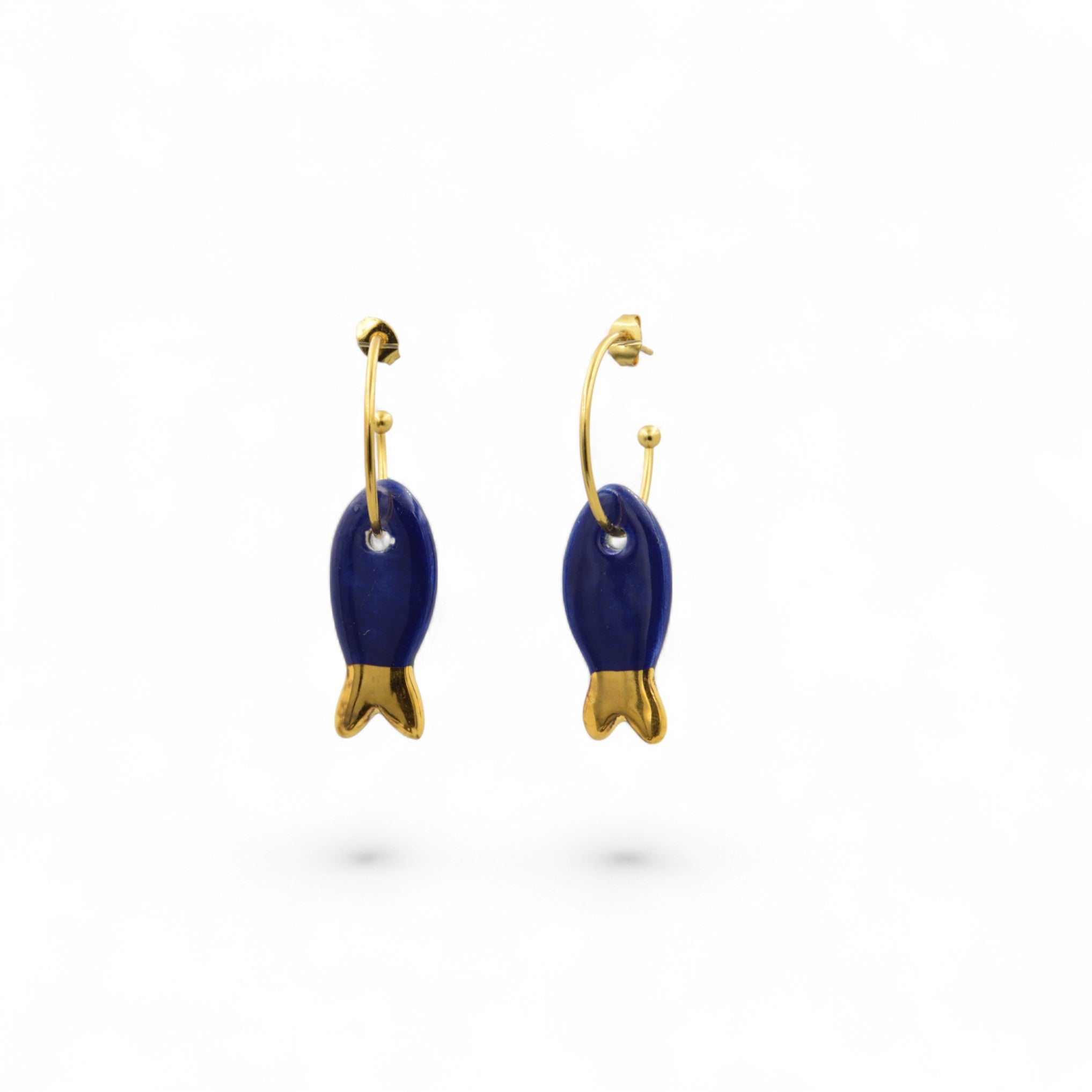 Santorini Fish Ceramic Earrings