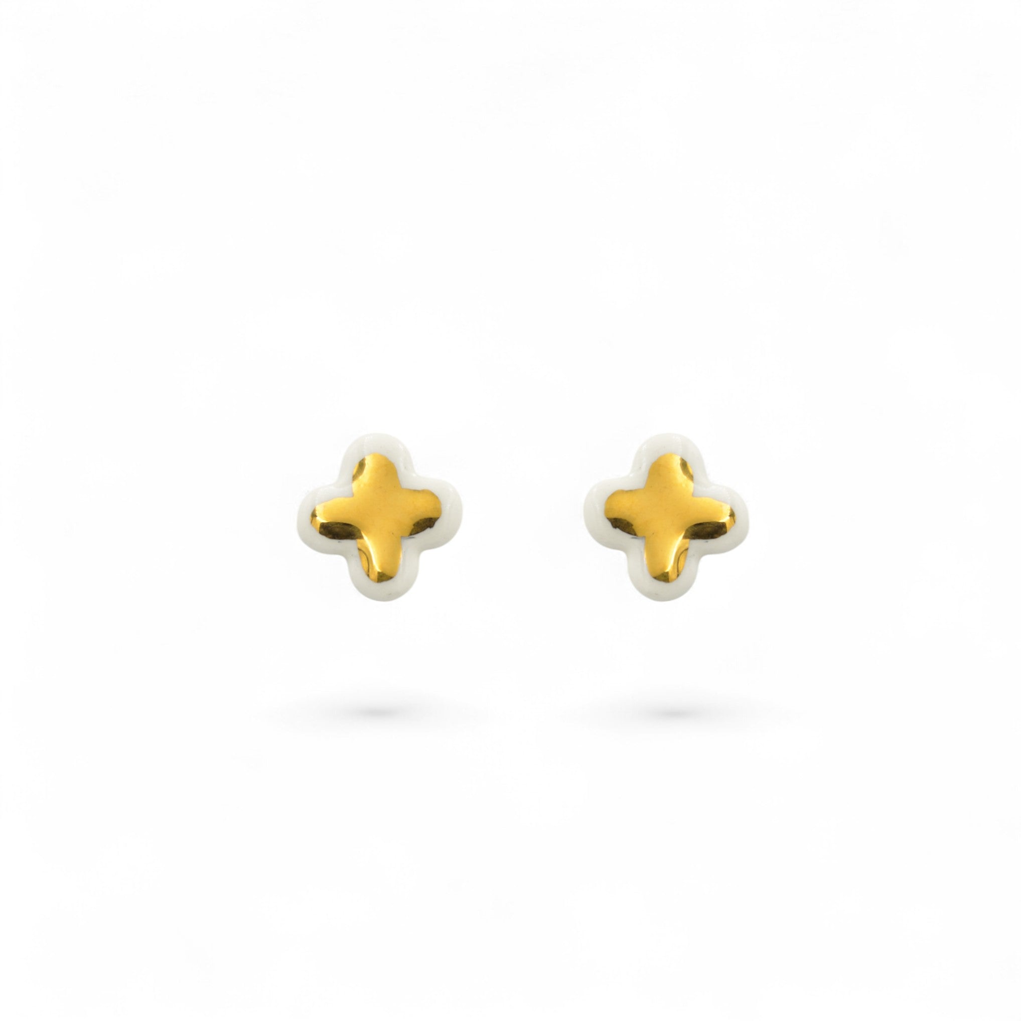 Vienna Gold Ceramic Studs