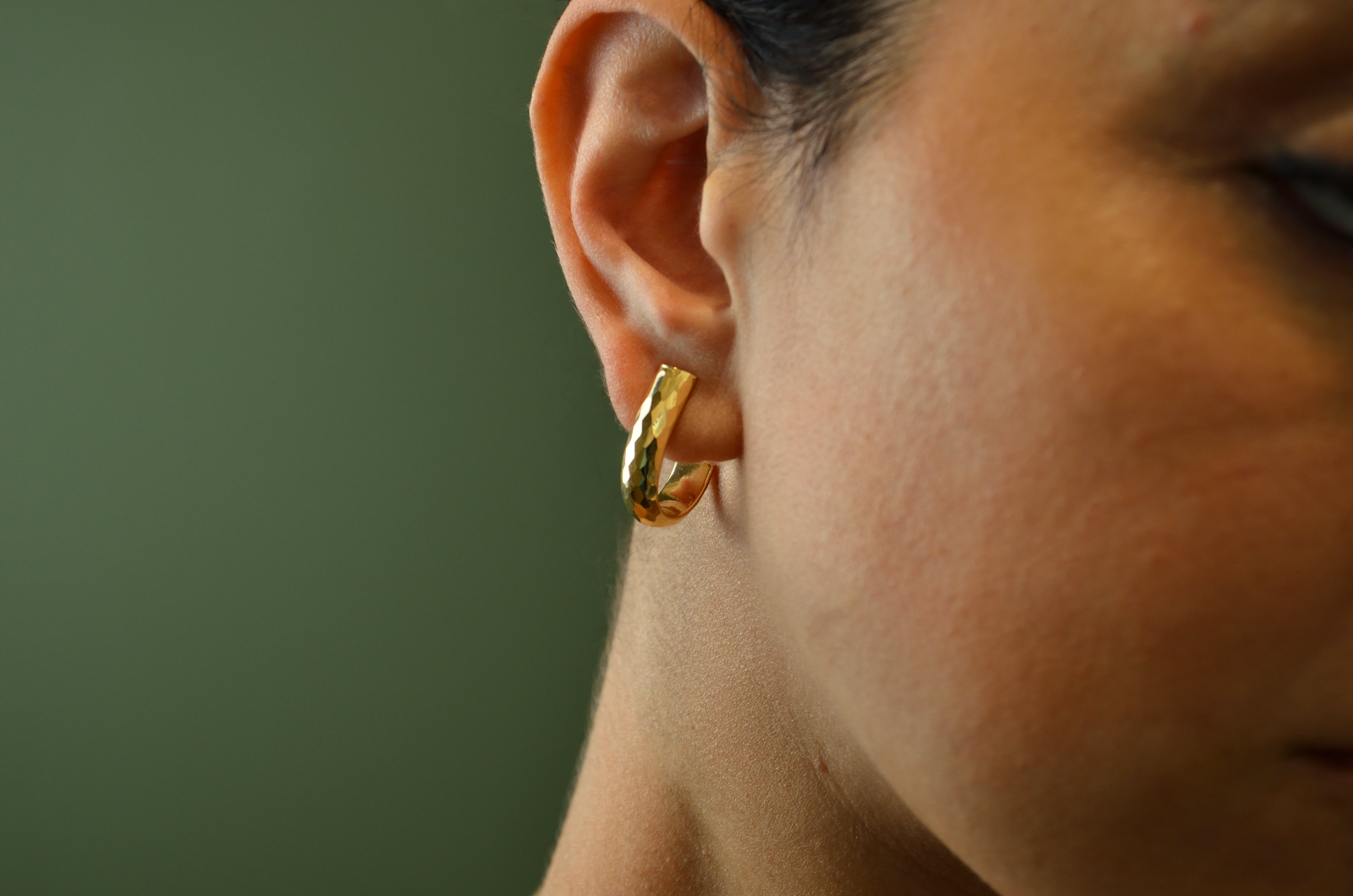Hammered Hoop Earrings