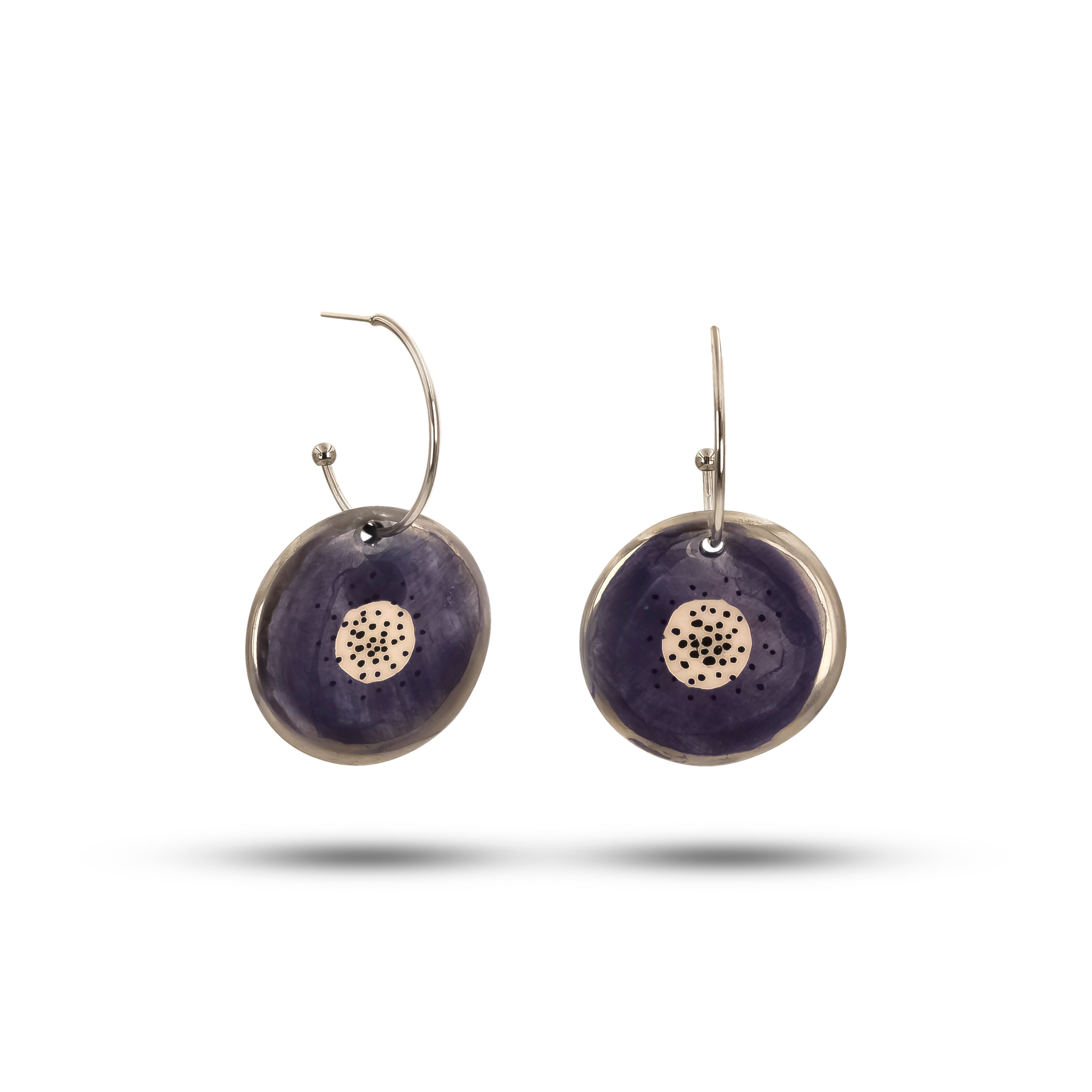 New York Nights Ceramic Hook Earrings